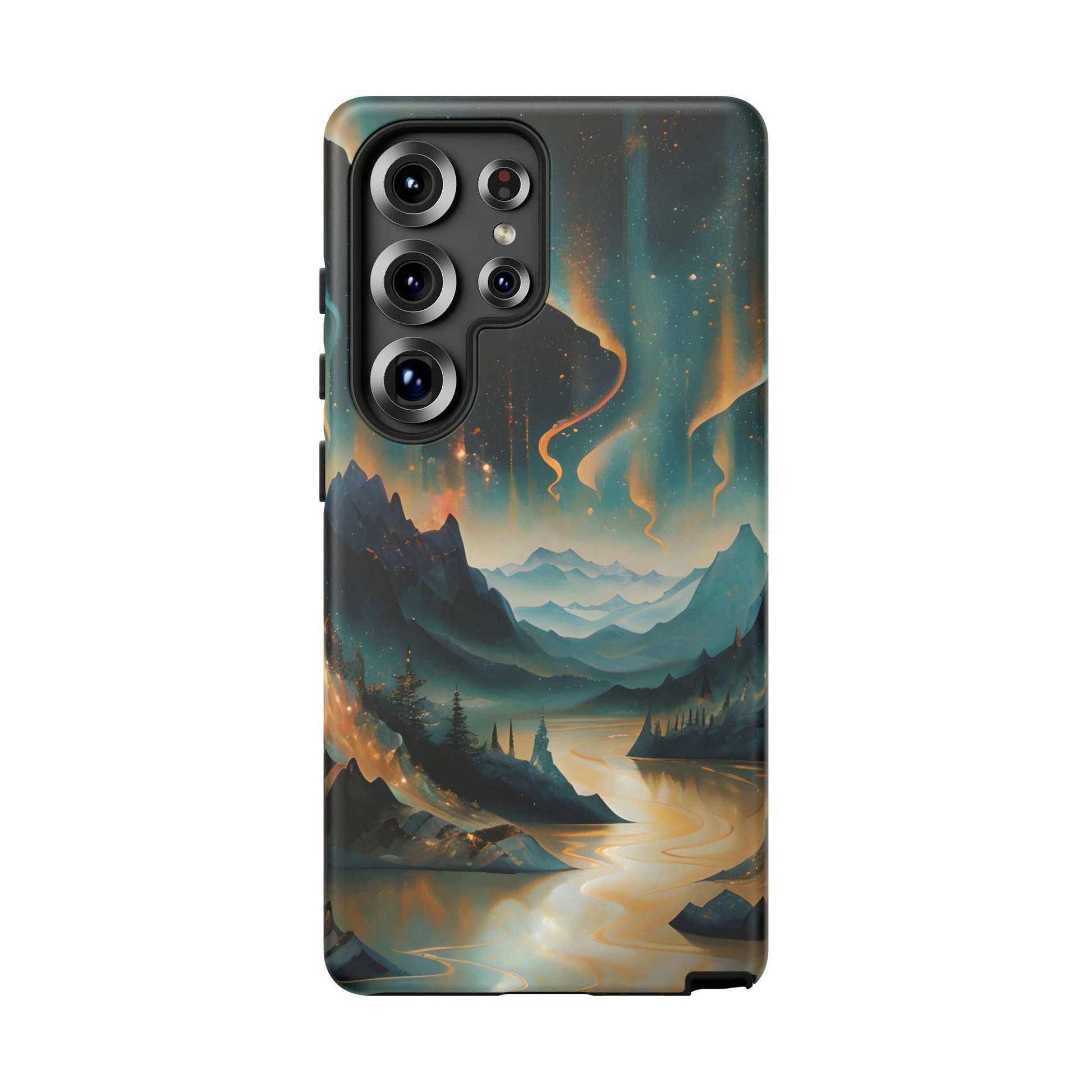 Aurora Dreamscape Samsung Galaxy S25 Ultra Tough Case - Artistic Northern Lights Cover - Premium Abstract Design