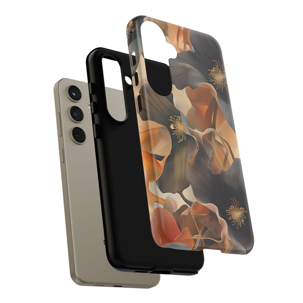 Autumn Ember - Moody Floral Art Samsung Galaxy S24 Plus Tough Phone Case - Warm Earthy Botanical Design