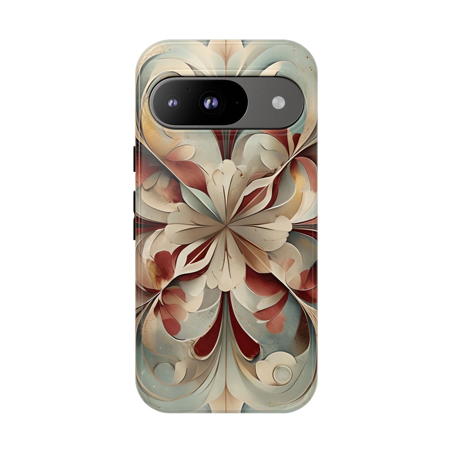 Vintage Baroque Blossom - Ornate Floral Art Google Pixel Tough Phone Case - Elegant Baroque-Inspired Design