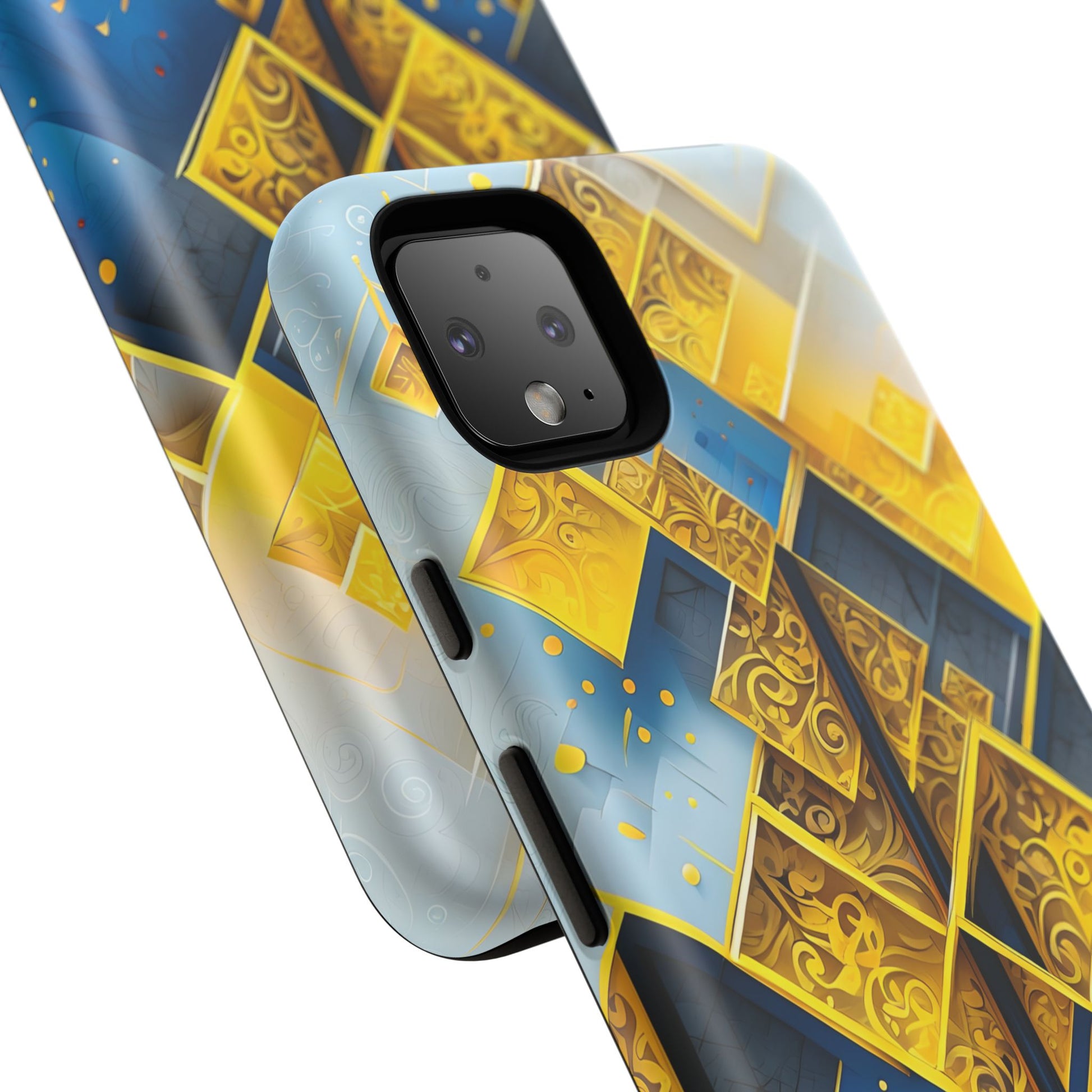 Golden Ascent Luxe Geometric Google Pixel 4XL Tough Case - Elegant Abstract Gold Design