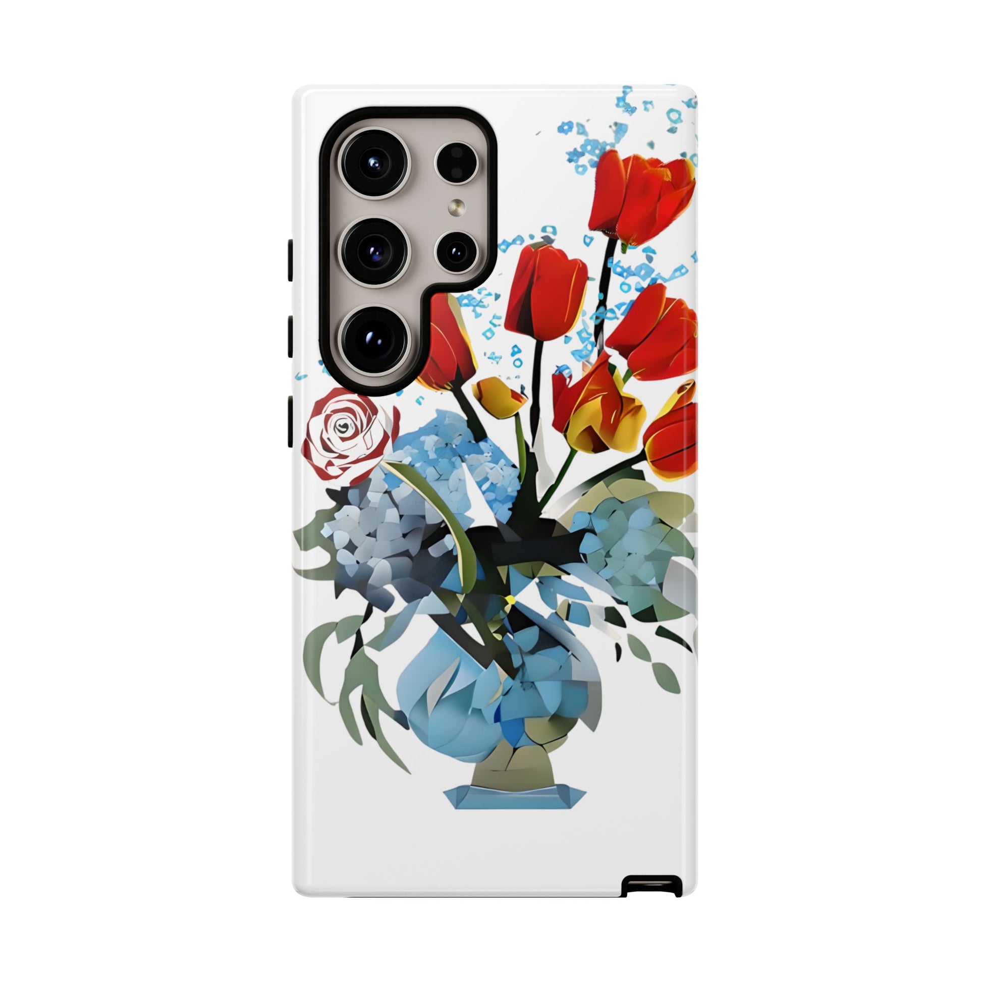 Bouquet Brilliance - Artistic Floral Samsung S24 Ultra Phone Case - Vibrant Tulip, Rose & Hydrangea Design