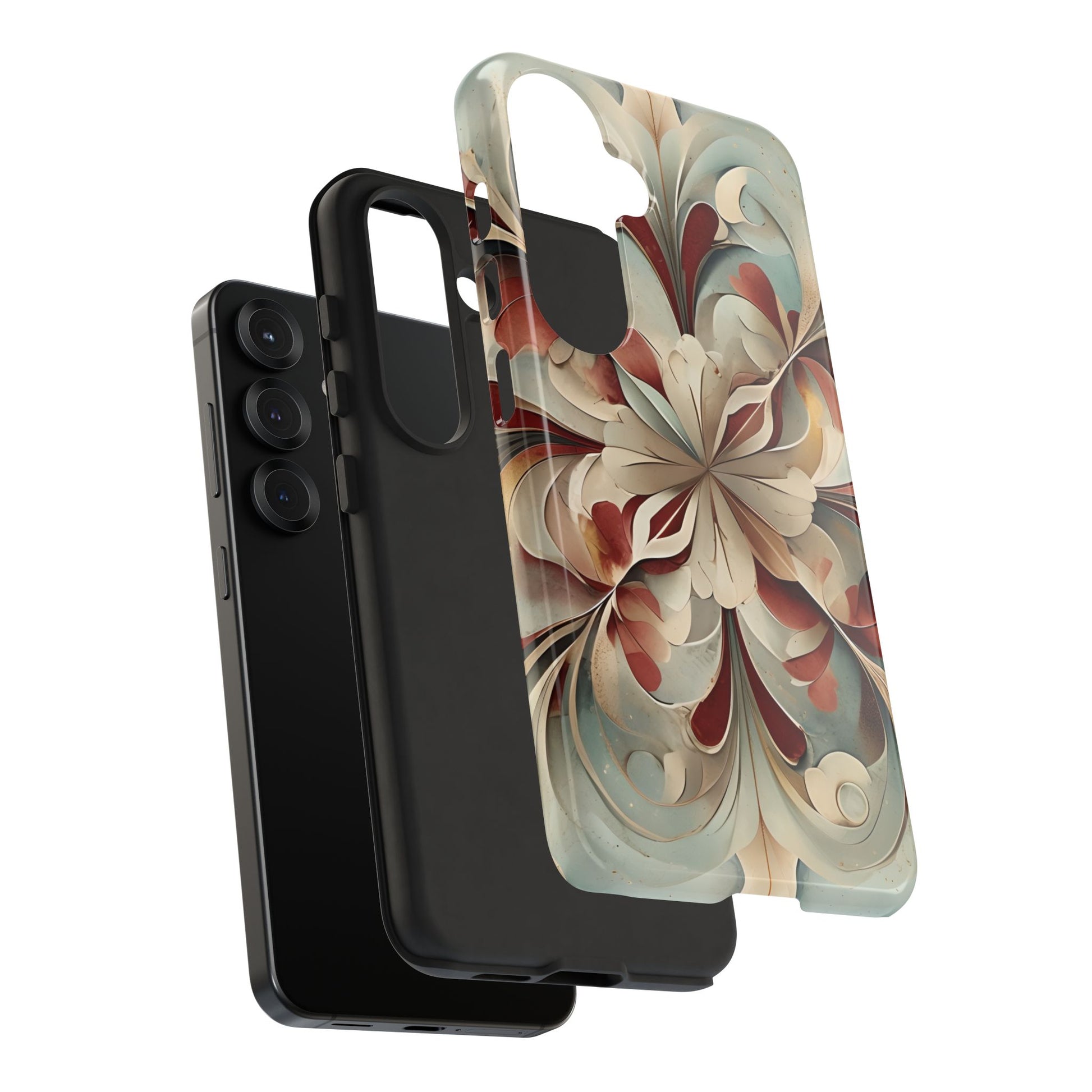 Vintage Baroque Blossom - Ornate Floral Art Samsung Galaxy S25 Tough Phone Case - Elegant Baroque-Inspired Design
