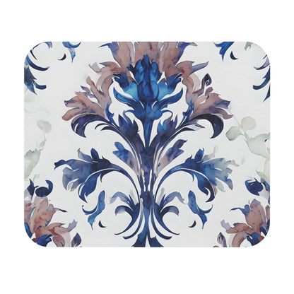 Delft Reverie mouse pad featuring blue floral artwork inspired by Delft porcelain