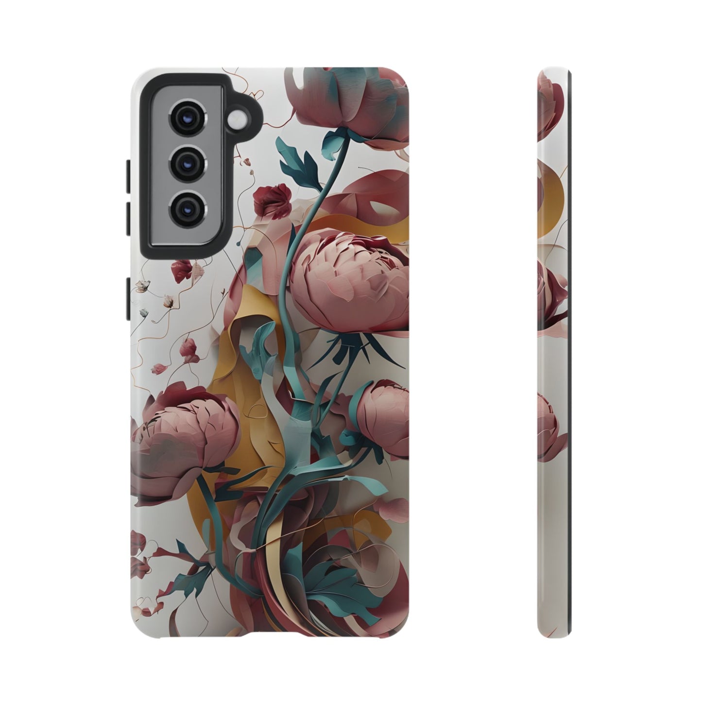 Blushing Peony Veil Samsung Galaxy Tough Case