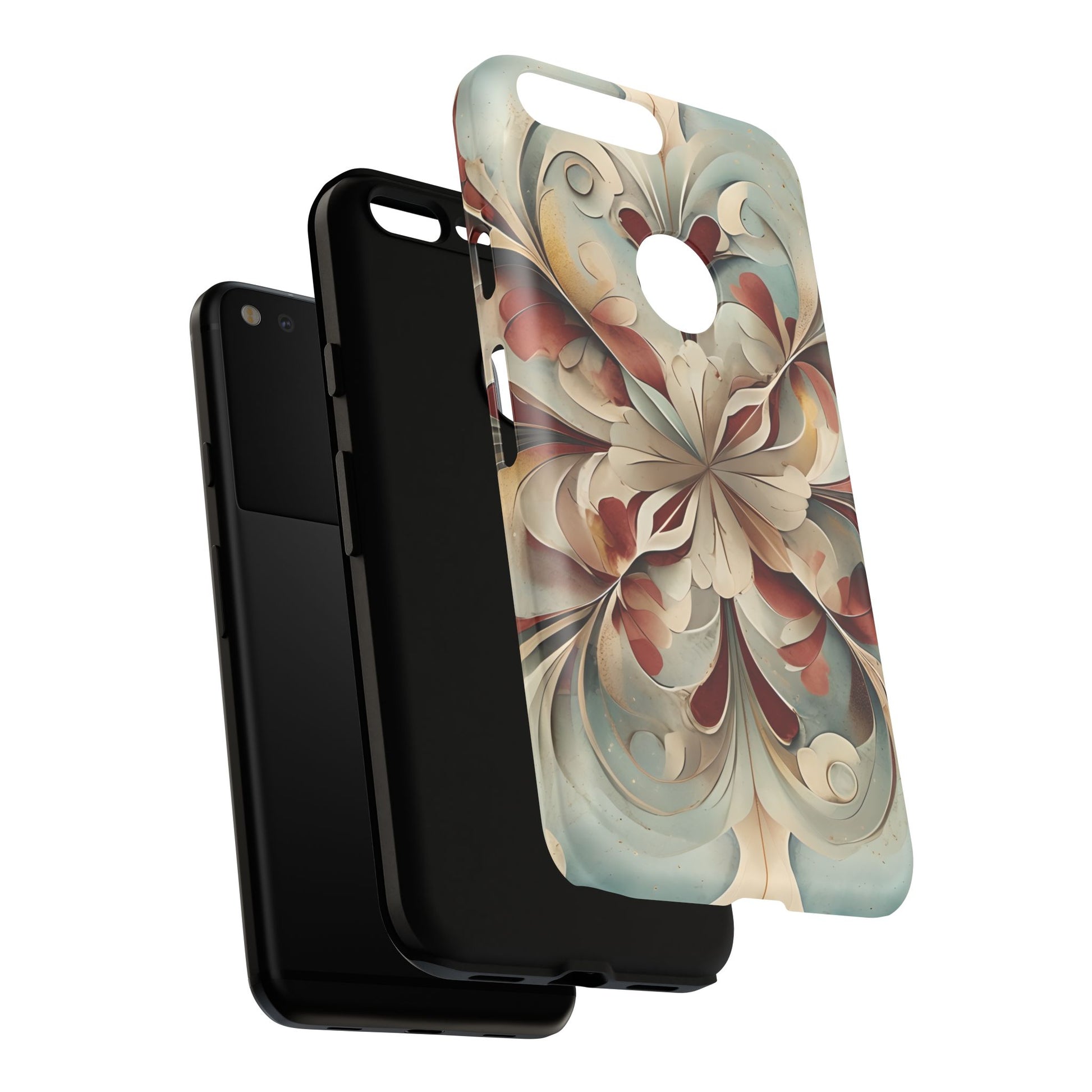 Vintage Baroque Blossom - Ornate Floral Art Google Pixel XL Tough Phone Case - Elegant Baroque-Inspired Design