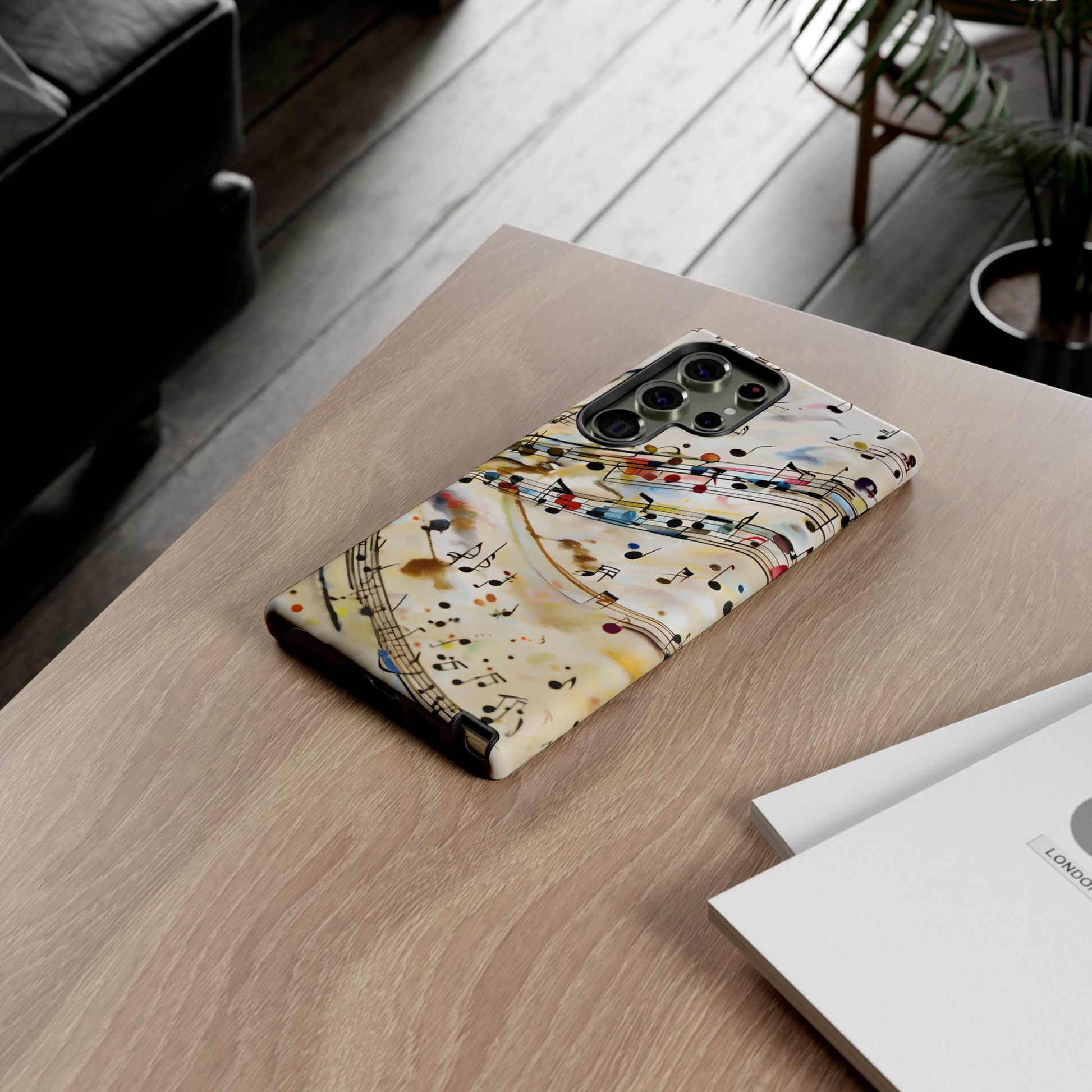 Melodic Flow Abstract Music Notes Tough Case for Samsung Galaxy S23 Ultra- Premium Shockproof Designer Phone Cover