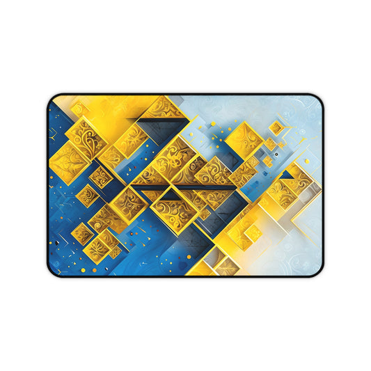 Golden Ascent Desk Mat - Premium Office Desk Pad, 3 Sizes Available, Artistic Workspace Protection