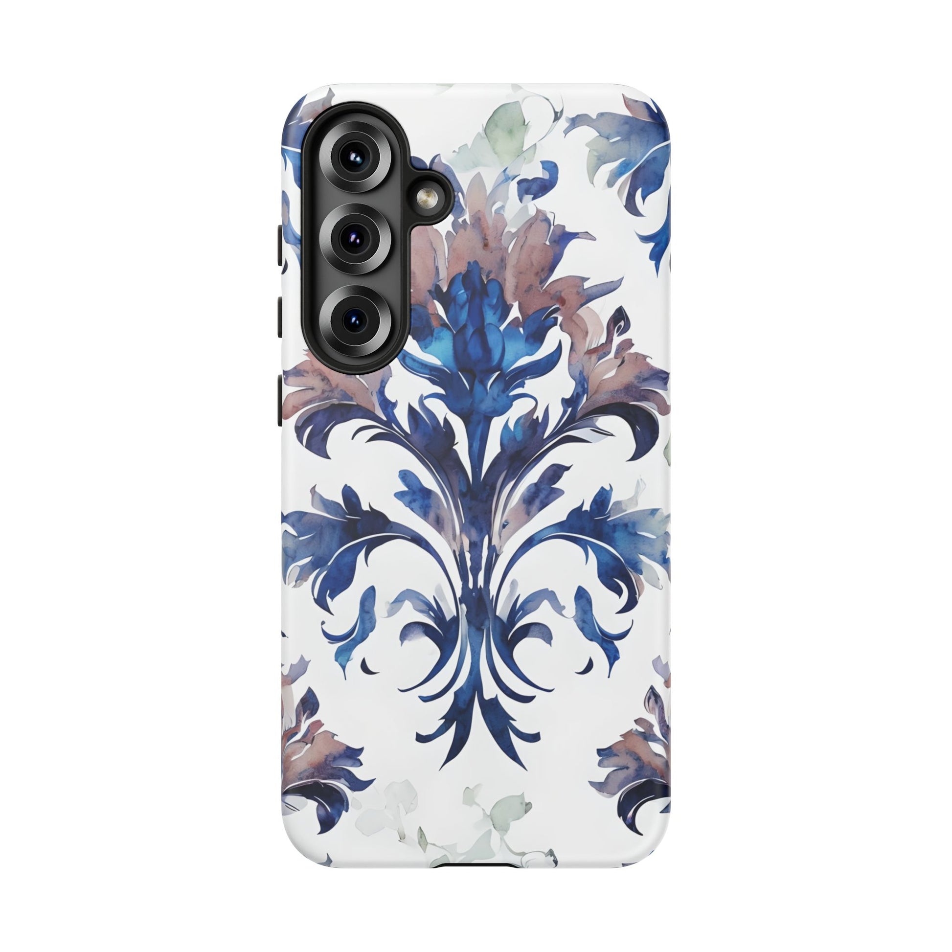 Delft Reverie - Elegant Blue & White Samsung S25 Plus Tough Phone Case - Dutch Delftware-Inspired Floral Design