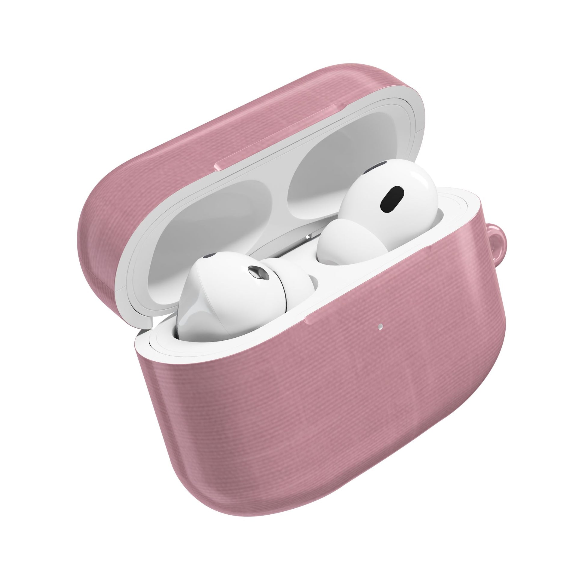 Blush Pink Linen AirPods Case - Minimalist Pink Cover for Gen 1, 2, 3, Pro Gen 1 & 2