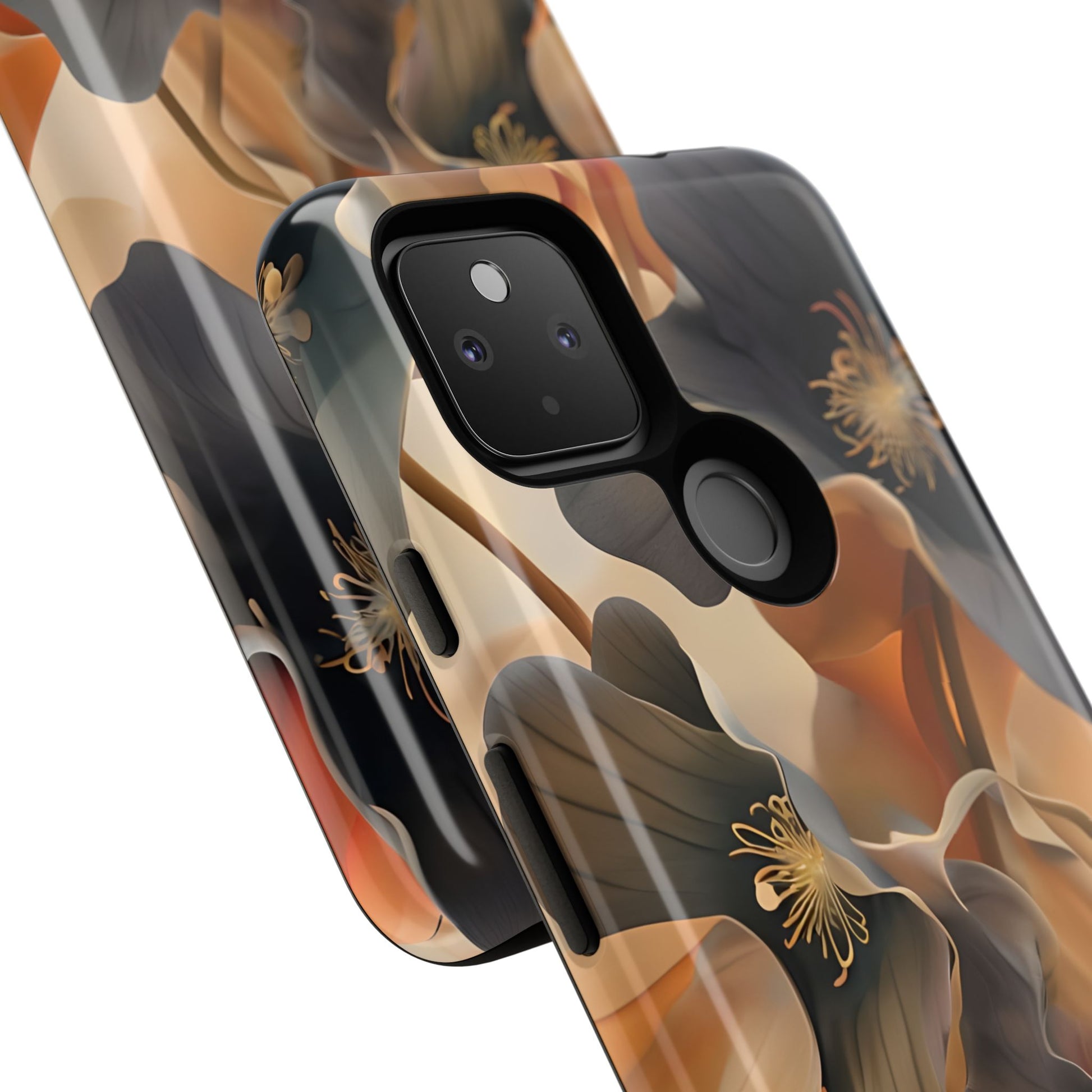 Autumn Ember - Moody Floral Art Google Pixel 4a 5G Tough Phone Case - Warm Earthy Botanical Design
