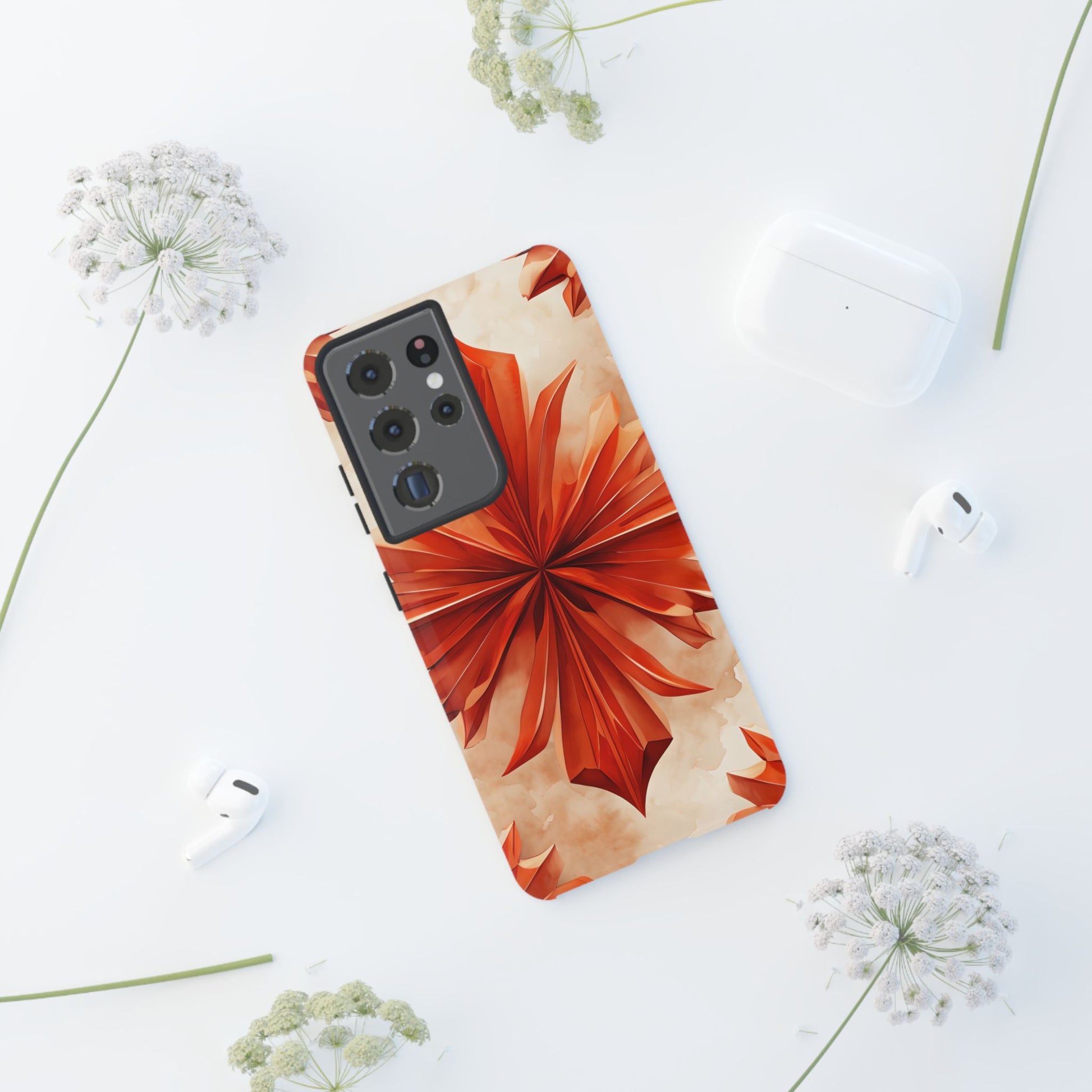 Sunset Fleur Samsung Galaxy S21 Ultra - Kaleidoscope Collection of MagSafe Compatible - Vibrant Sunset Flower Design