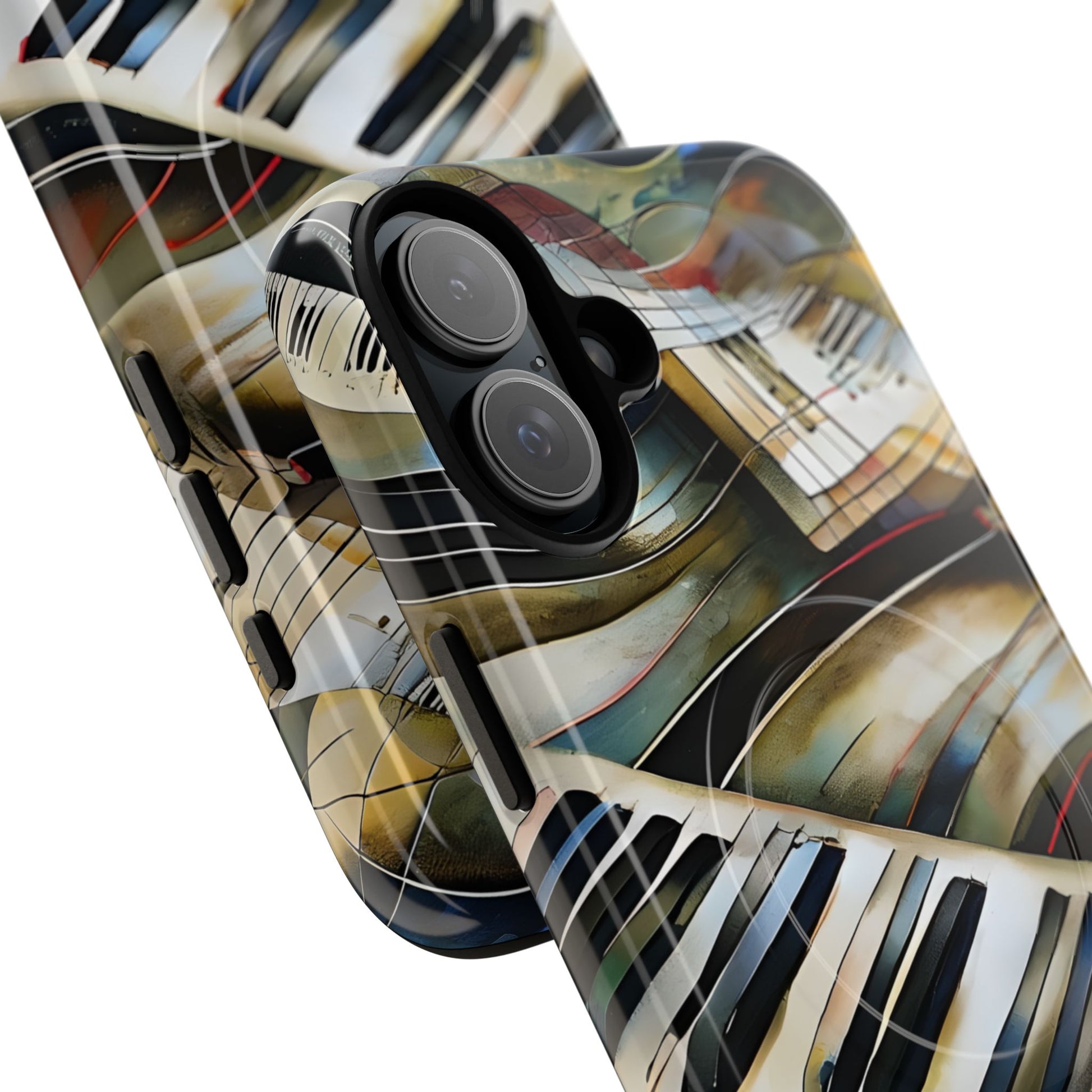 Ivory Cascade Abstract Keyboard Music iPhone 16 Plus MagSafe Case