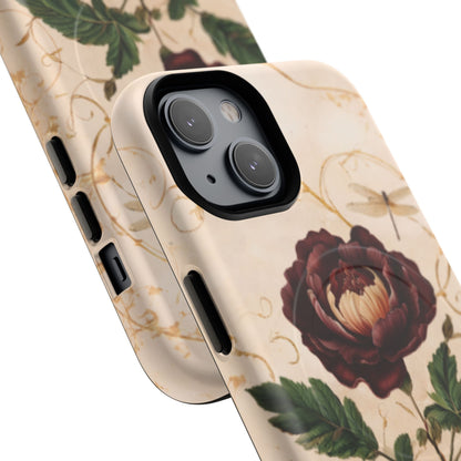 Vintage Burgundy Rose iPhone MagSafe Case
