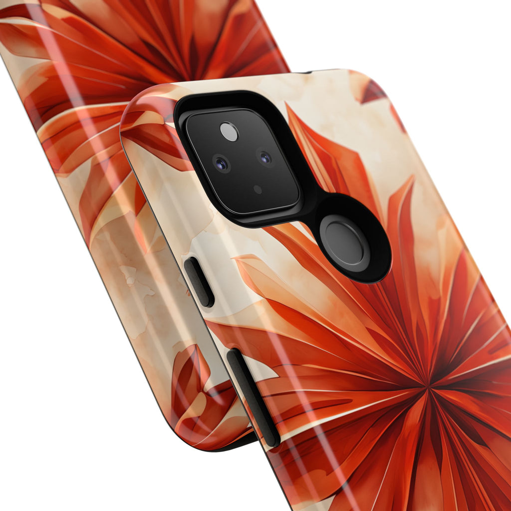 Sunset Fleur Google Pixel 4a 5G - Kaleidoscope Collection of MagSafe Compatible - Vibrant Sunset Flower Design