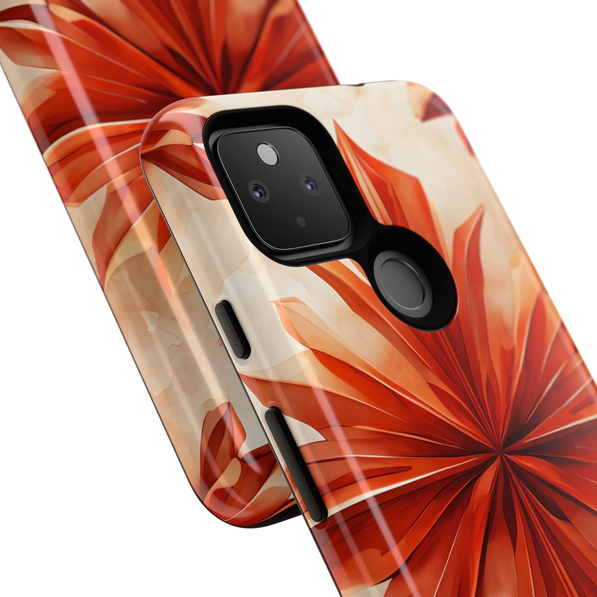 Sunset Fleur Google Pixel 4a 5G - Kaleidoscope Collection of MagSafe Compatible - Vibrant Sunset Flower Design