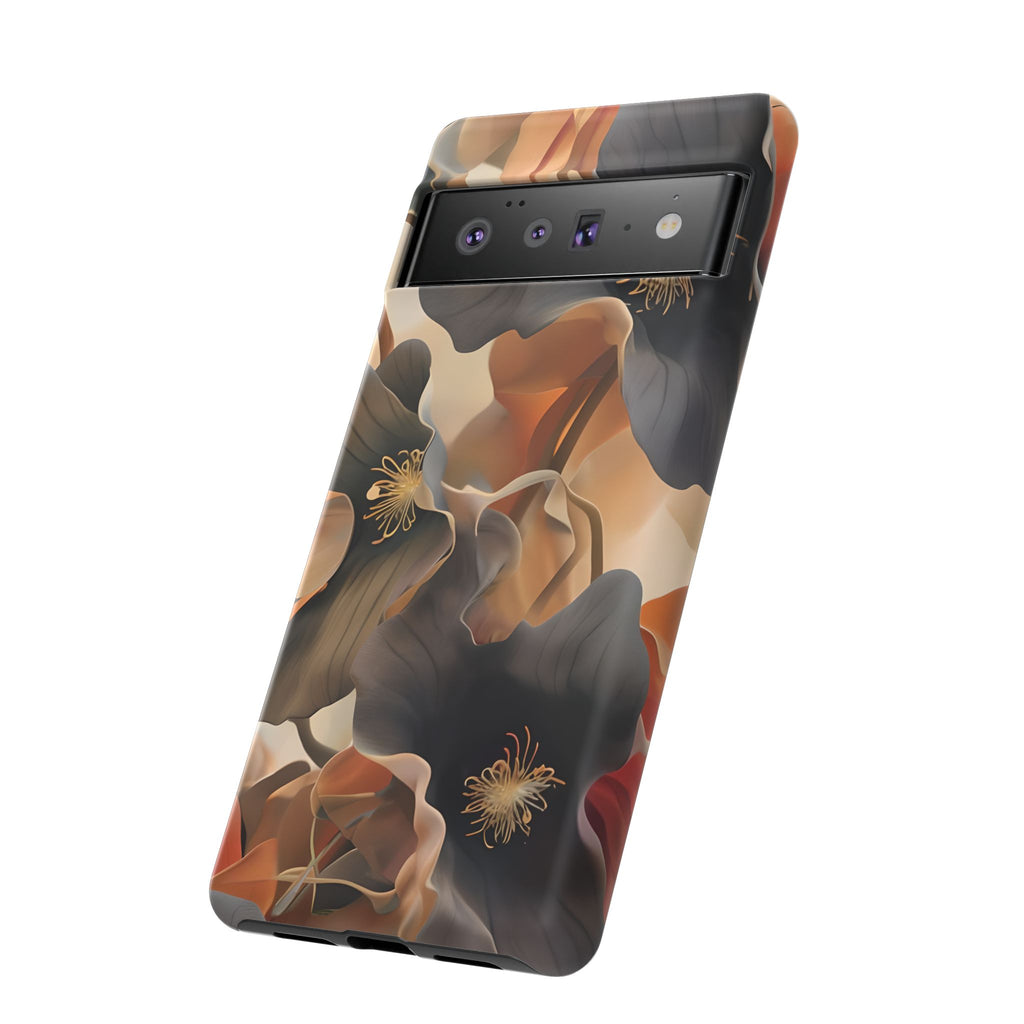 Autumn Ember - Moody Floral Art Google Pixel 6 Pro Tough Phone Case - Warm Earthy Botanical Design