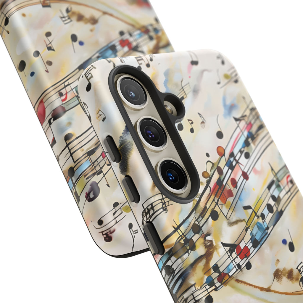 Melodic Flow Abstract Music Notes Tough Case for Samsung Galaxy S24- Premium Shockproof Designer Phone Cover