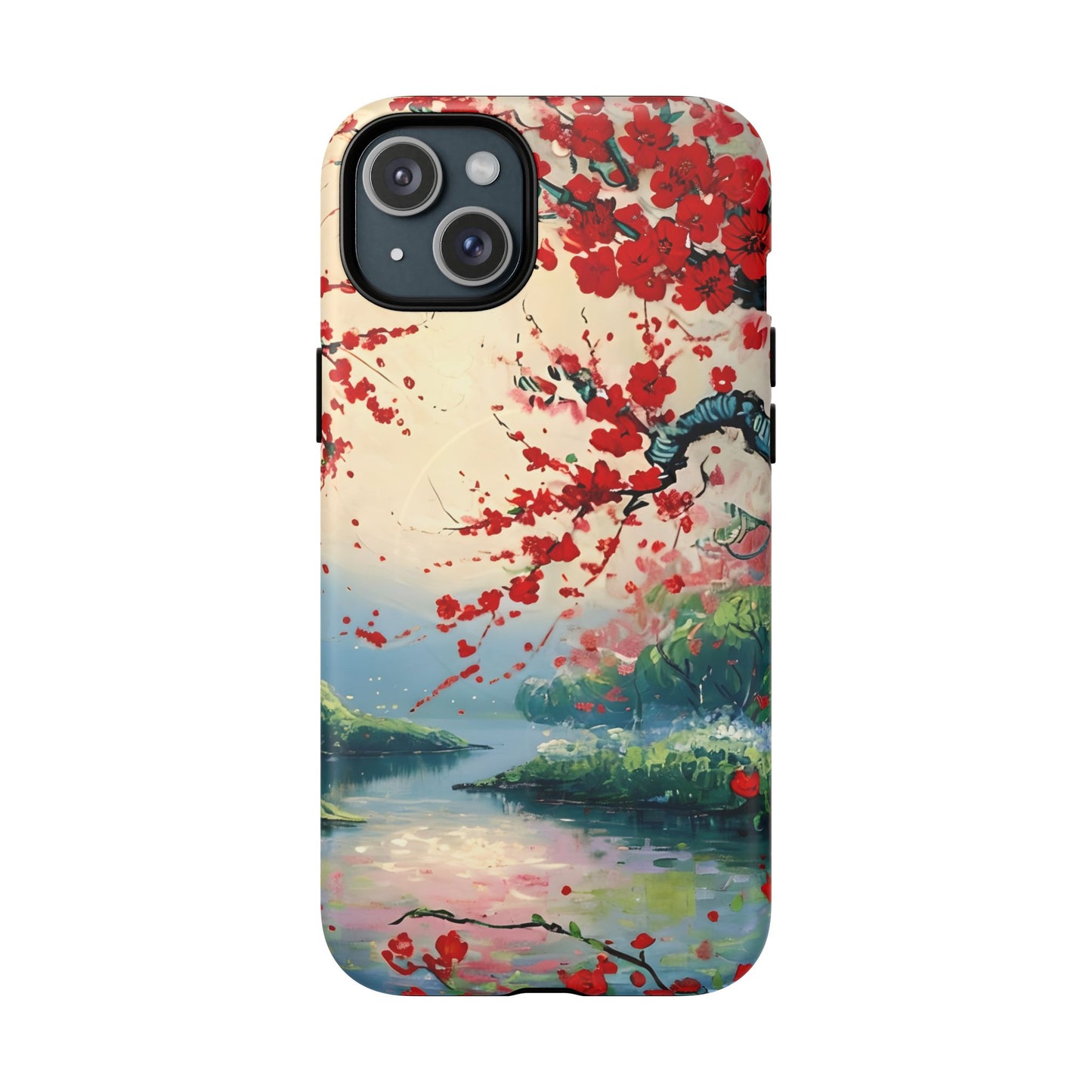 Crimson Blossom Lake iPhone MagSafe Case