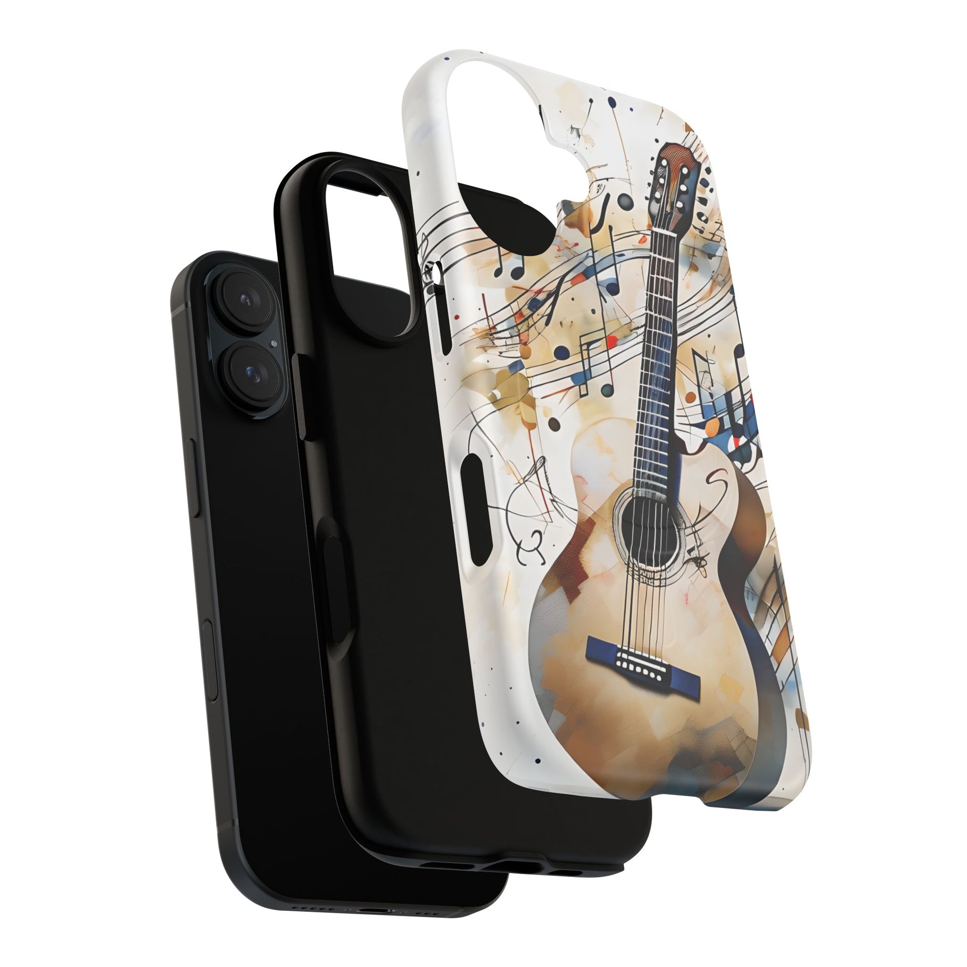 Strum and Flow Acoustic Guitar Art iPhone 16 MagSafe Case