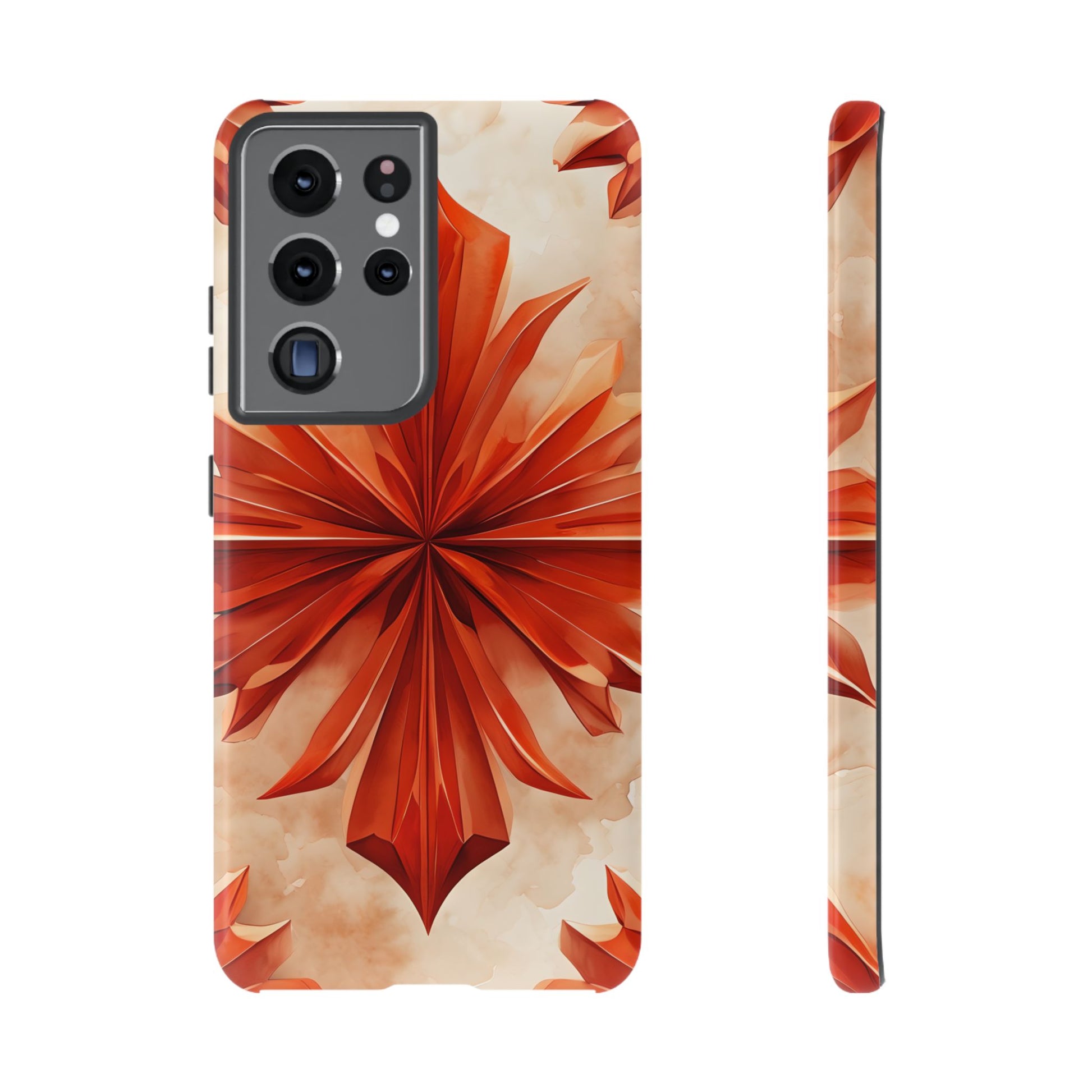 Sunset Fleur Samsung Galaxy S21 Ultra - Kaleidoscope Collection of MagSafe Compatible - Vibrant Sunset Flower Design