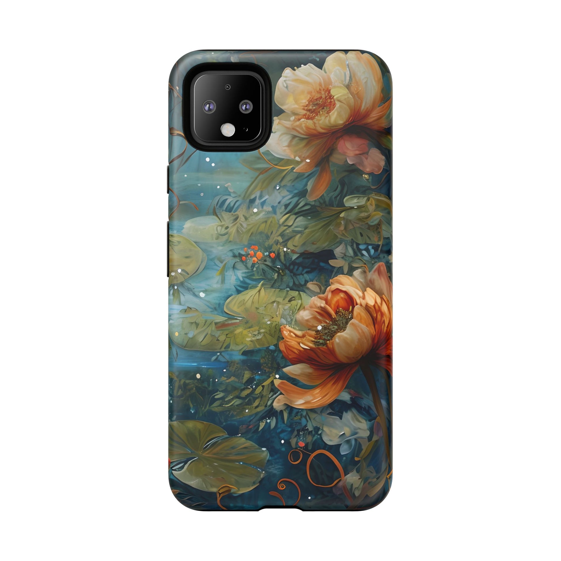 Waterlily Nocturne Tough Case for Google Pixel 4XL- Premium Artistic Shockproof Cover, Elegant Protective Phone Case