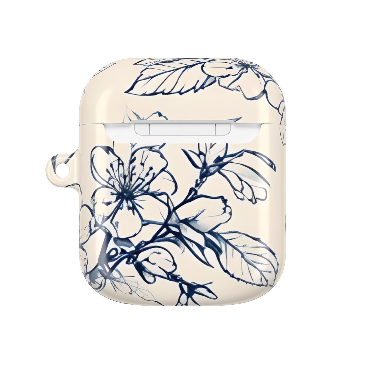 Blossom Sketch AirPod Case - Elegant Floral Earbud Cover for Gen 1, 2, 3, Pro Gen 1 & 2 - Chic Blue Botanical Gift for Her