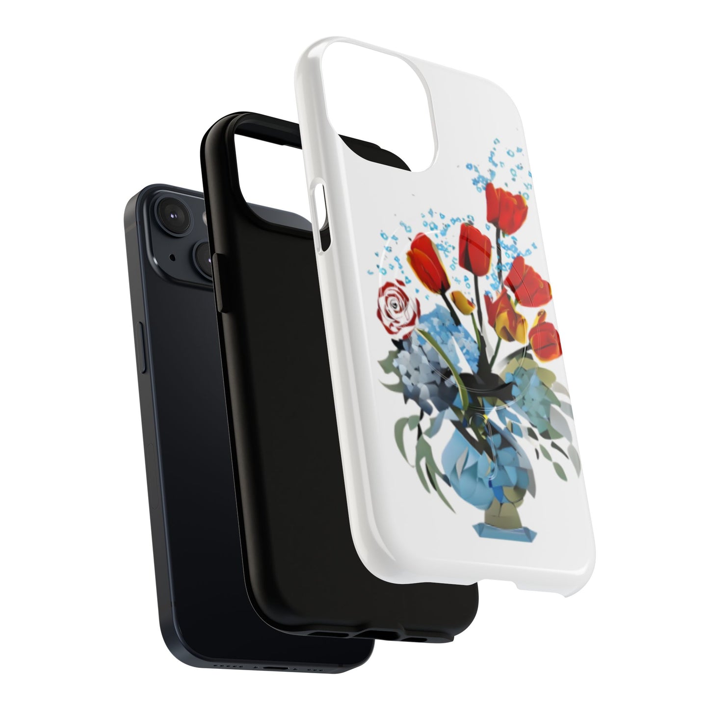 Dual-layer Bouquet Brilliance iPhone MagSafe case showing shock absorbing protection