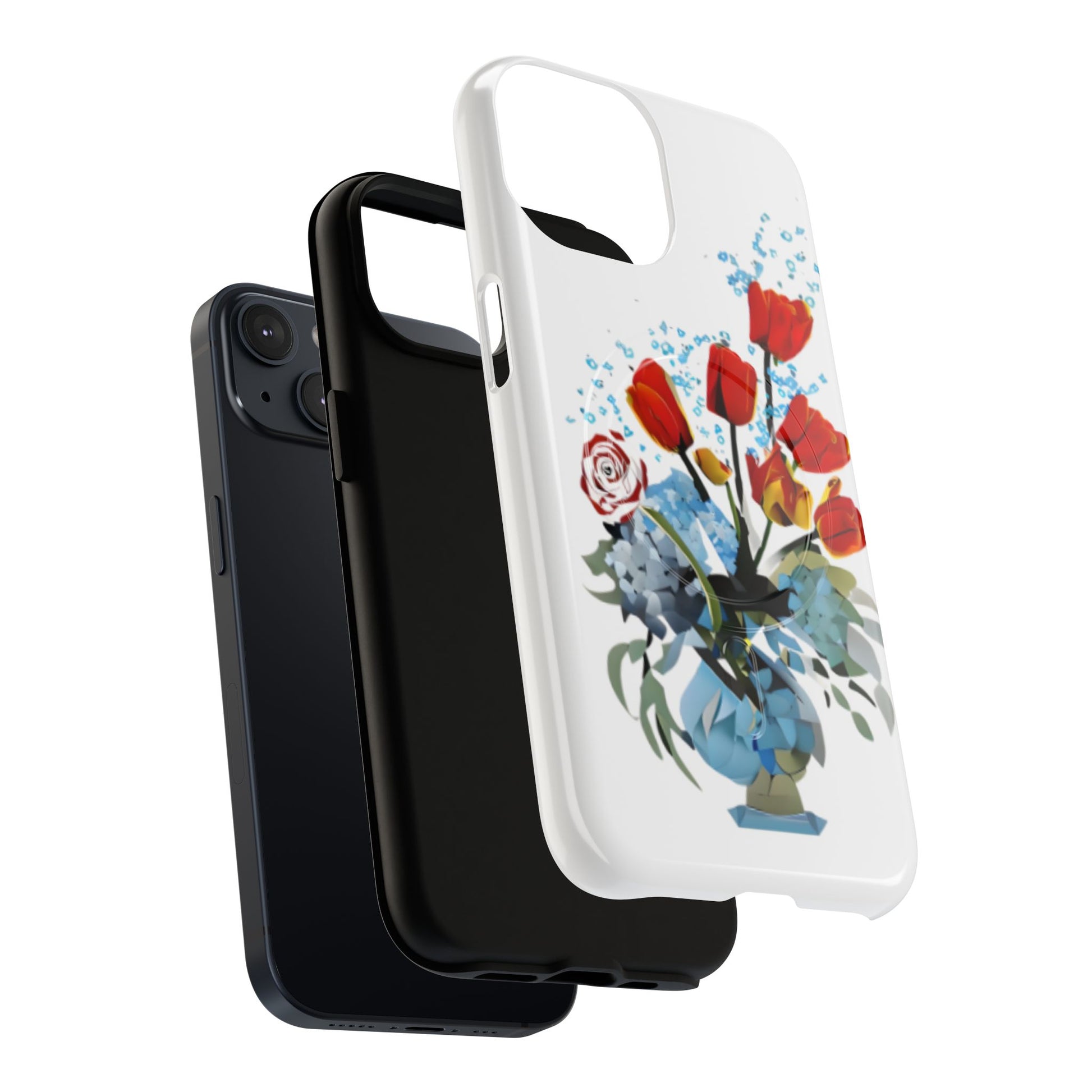 Dual-layer Bouquet Brilliance iPhone MagSafe case showing shock absorbing protection