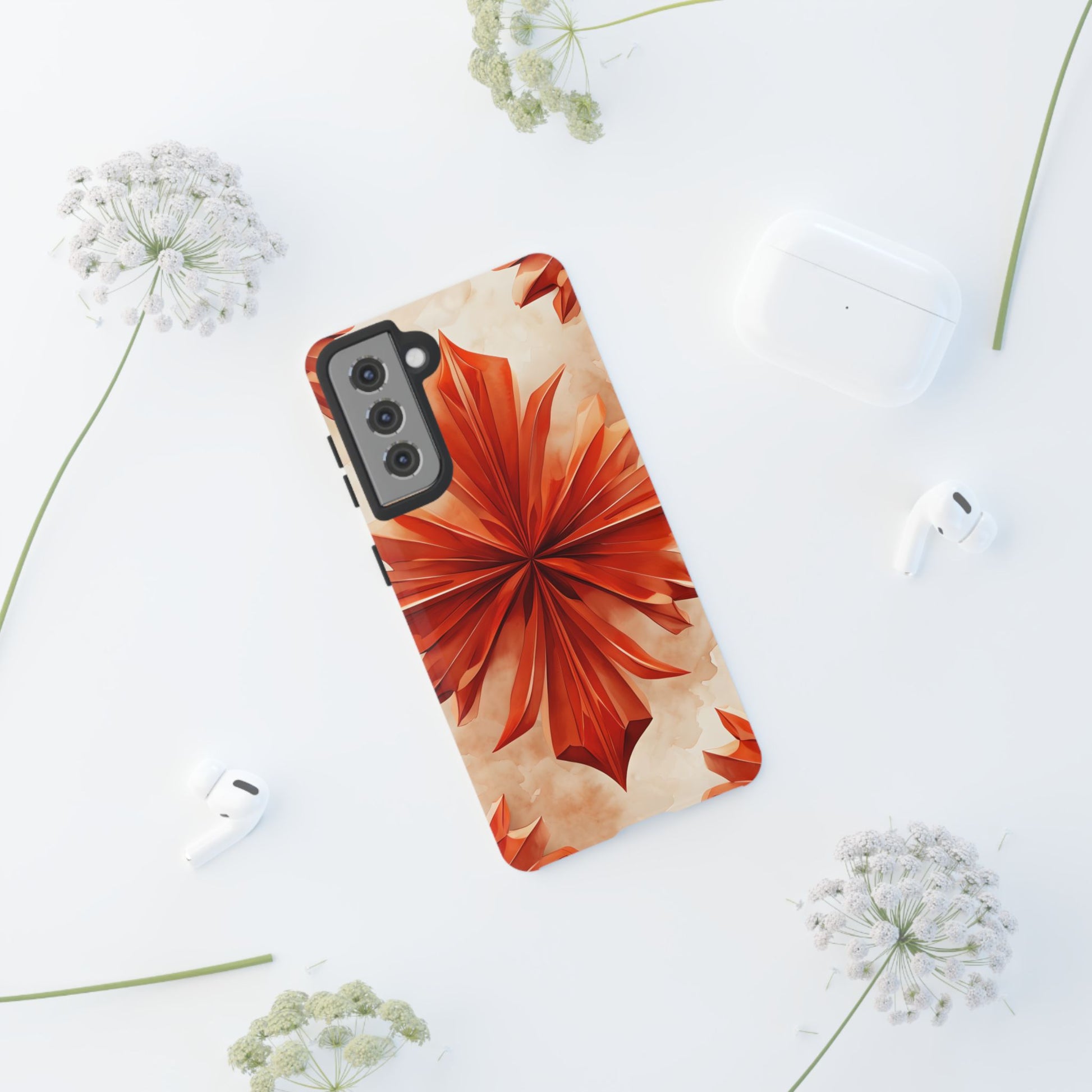 Sunset Fleur Samsung Galaxy S21 - Kaleidoscope Collection of MagSafe Compatible - Vibrant Sunset Flower Design