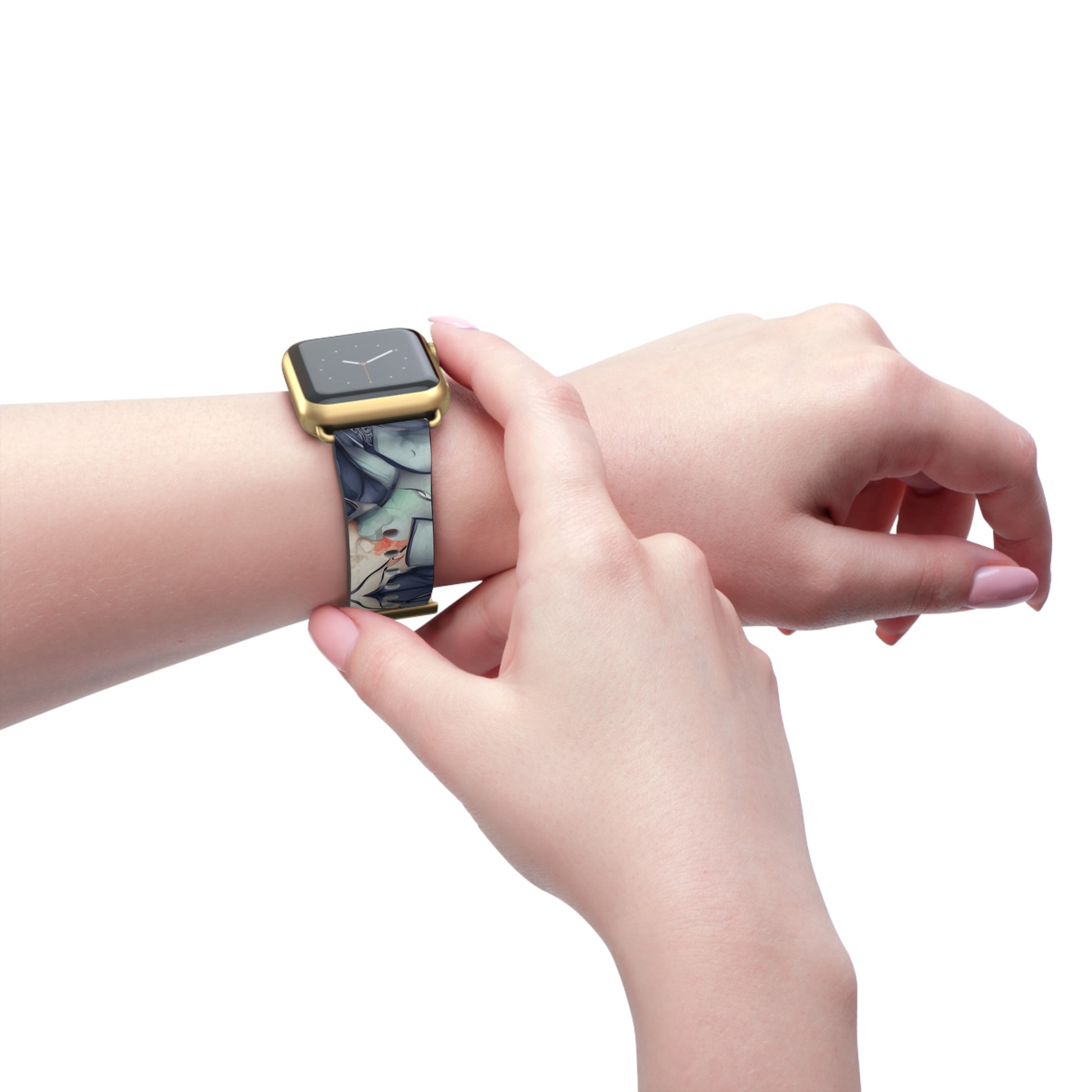 Midnight Mosaic Designer Apple Watch Band - Premium Custom Strap for Series 1-9, SE & Ultra - Artistic Vegan Leather