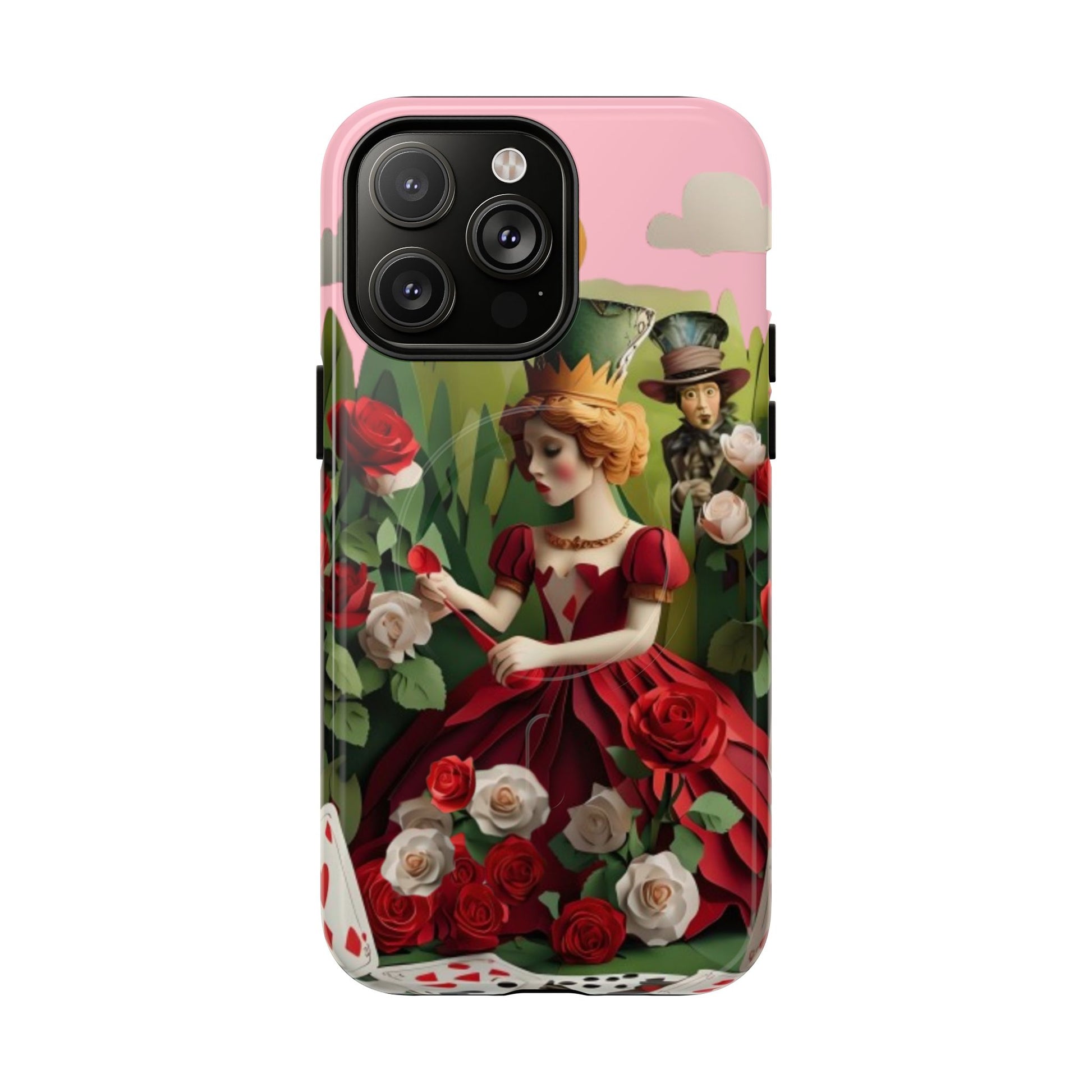 Regal Rose Court - iPhone 14 Pro Max MagSafe Phone Case - Whimsical Fantasy Floral Design