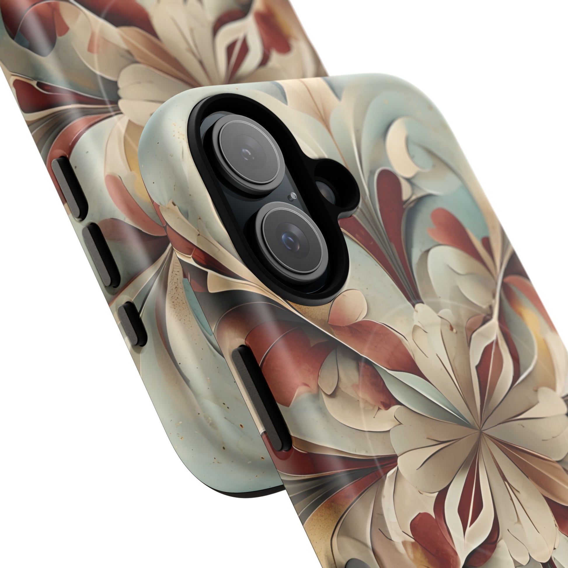 Vintage Baroque Blossom - Ornate Floral Art iPhone 16 MagSafe Phone Case - Elegant Baroque-Inspired Design