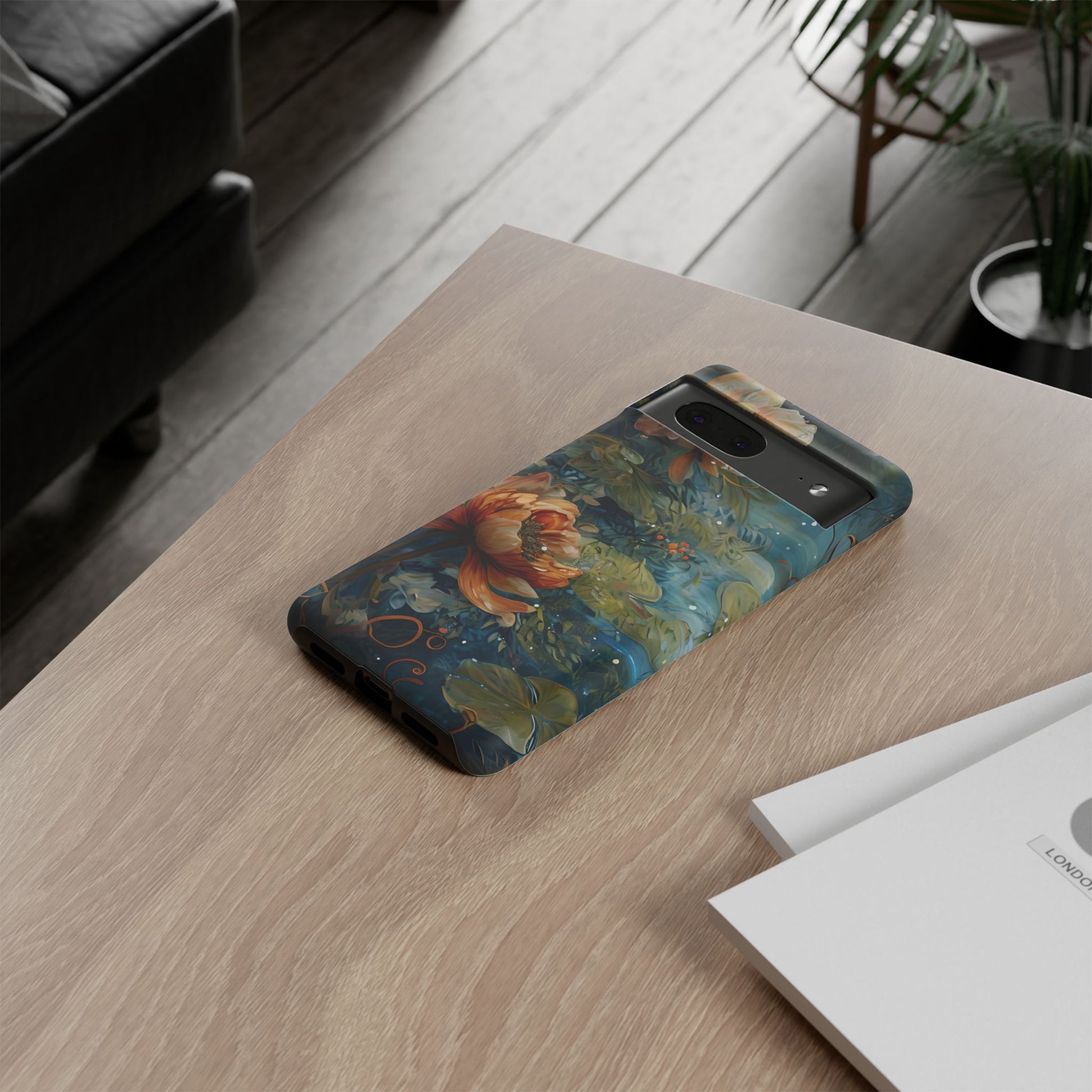 Waterlily Nocturne Tough Case for Google Pixel 7- Premium Artistic Shockproof Cover, Elegant Protective Phone Case