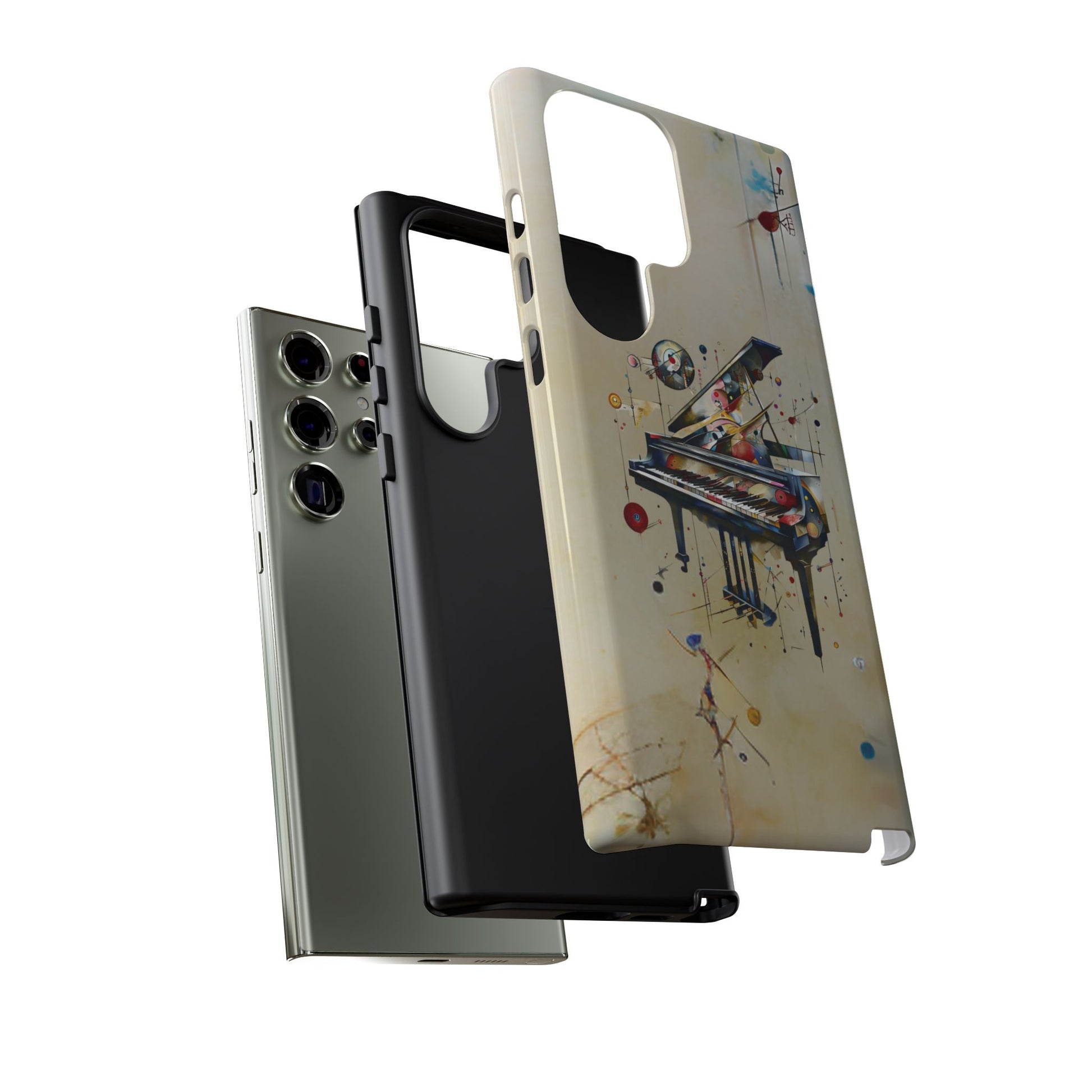 Keys of Imagination Artistic Grand Piano Tough Case for Samsung Galaxy S23 Ultra - Shockproof Phone Cover