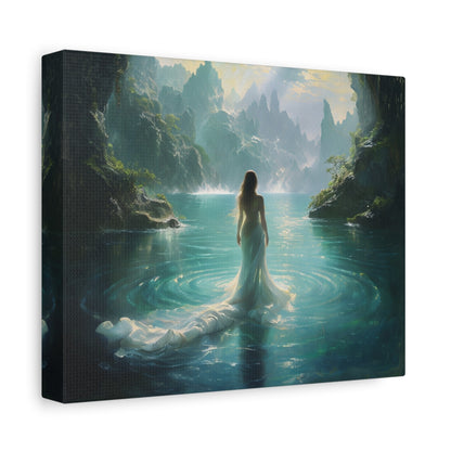 Celestial Tides - Dreamlike Ocean Horizontal Wall Art with Cosmic Skies