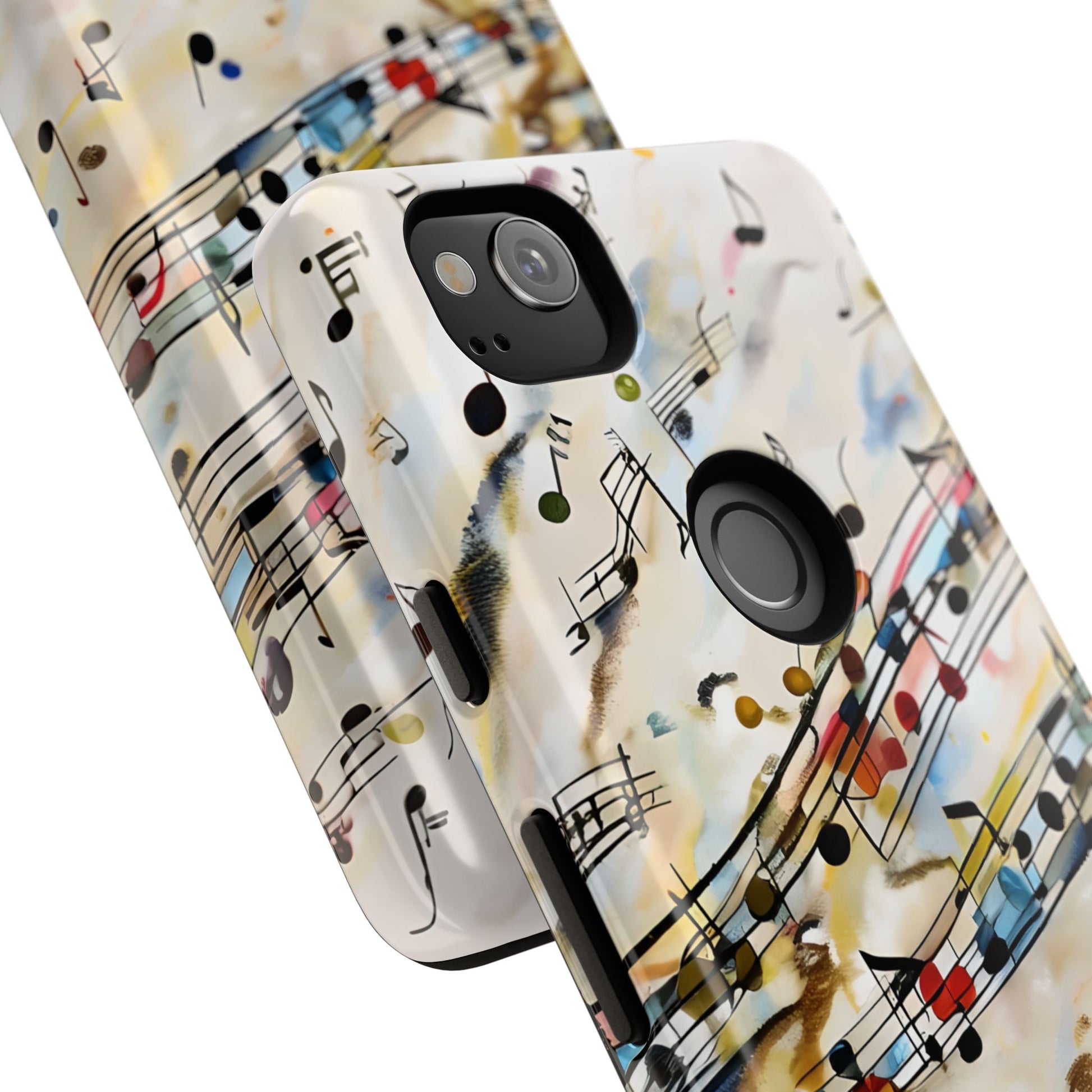 Melodic Flow Abstract Music Notes Tough Case for Google Pixel 2 - Shockproof Phone Cover