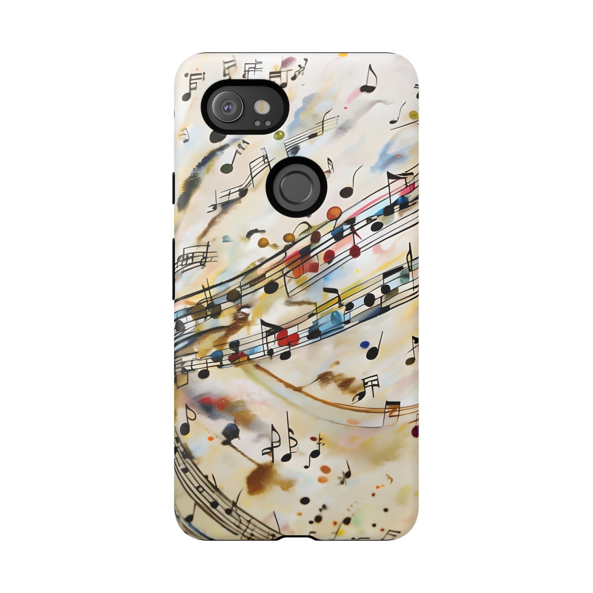 Melodic Flow Abstract Music Notes Tough Case for Google Pixel 2XL - Shockproof Phone Cover