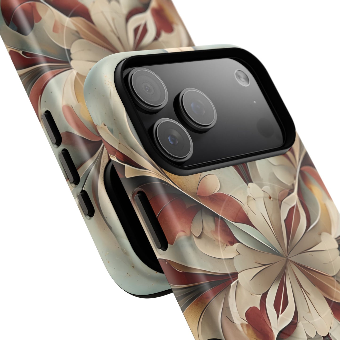 Vintage Baroque Blossom - Ornate Floral Art iPhone MagSafe Phone Case - Elegant Baroque-Inspired Design