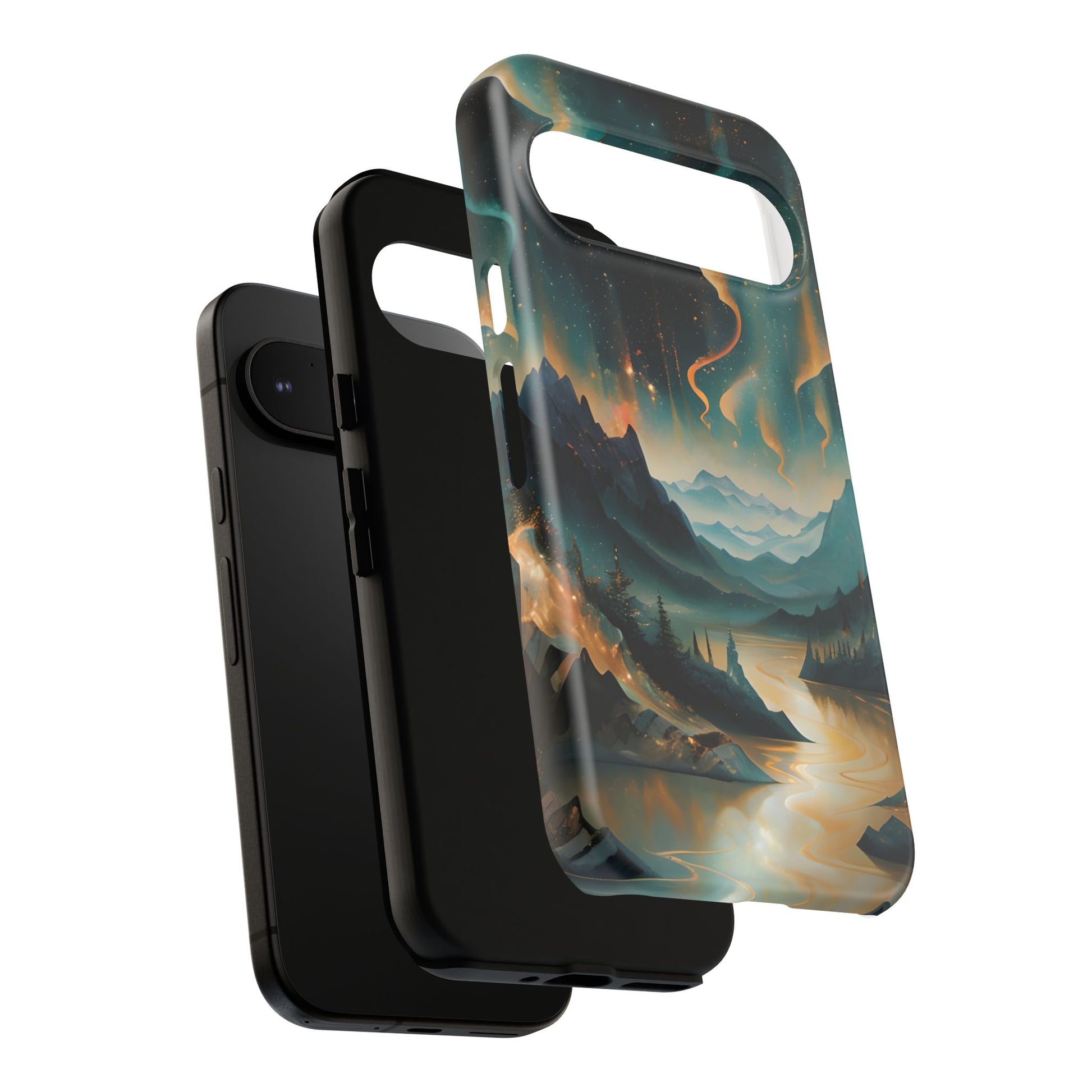 Aurora Dreamscape Tough Case for Google Pixel 9- Northern Lights Artistic Shockproof Cover, Elegant Protective Phone Case