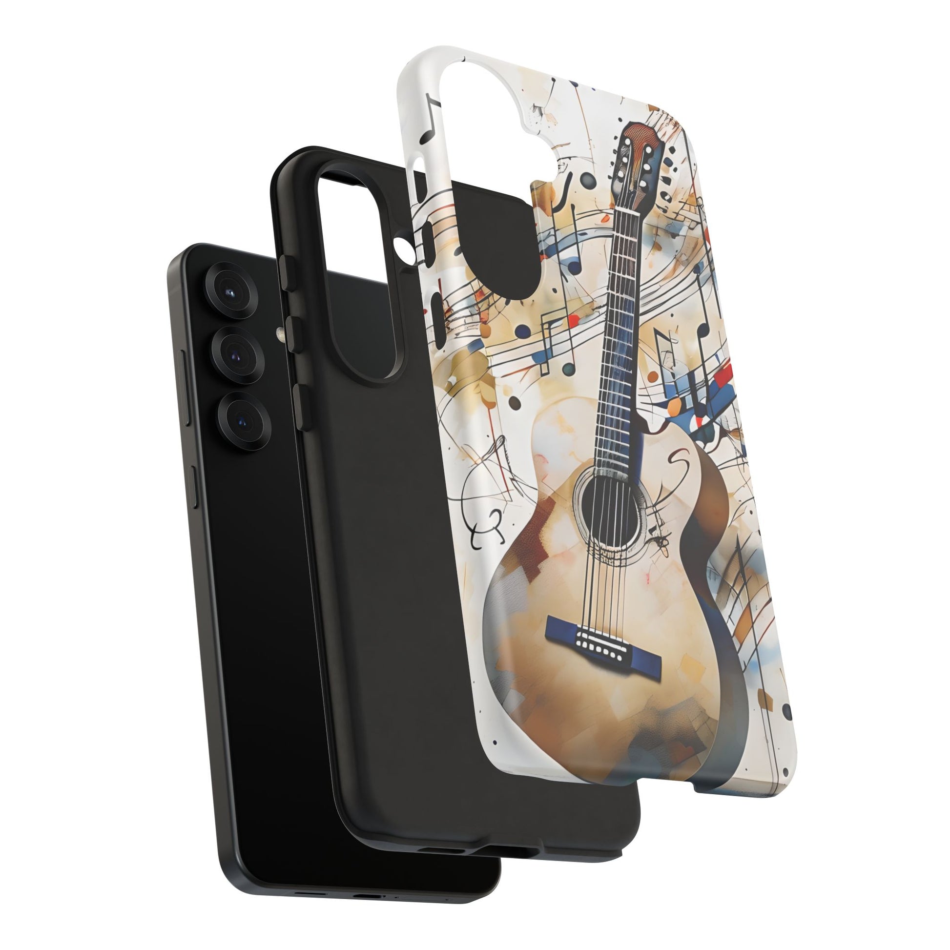 Strum and Flow Acoustic Guitar Art Tough Case for Samsung Galaxy S25 Plus - Shockproof Phone Cover