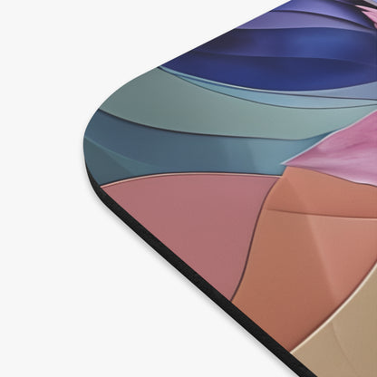 Close-up of Blue Columbine Carnivale mouse pad showing printed floral detail