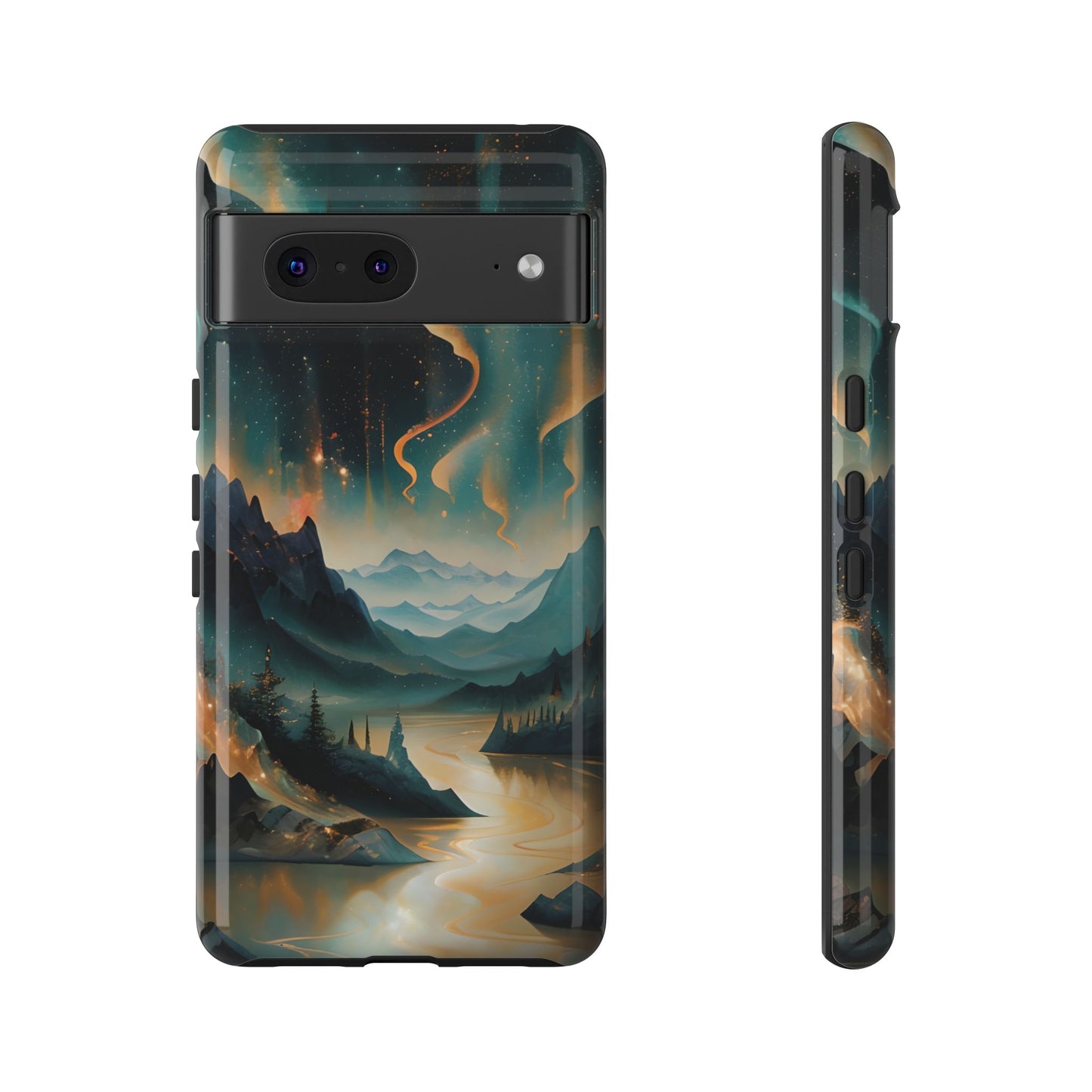 Aurora Dreamscape Tough Case for Google Pixel - Northern Lights Artistic Shockproof Cover, Elegant Protective Phone Case