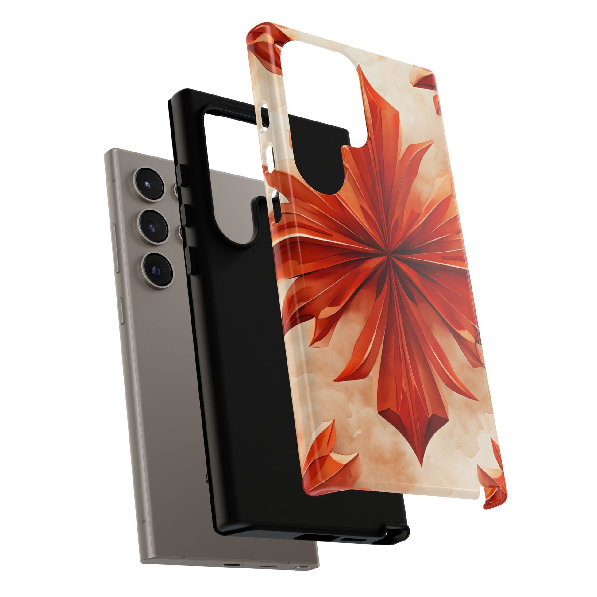 Sunset Fleur Samsung Galaxy S24 Ultra - Kaleidoscope Collection of MagSafe Compatible - Vibrant Sunset Flower Design