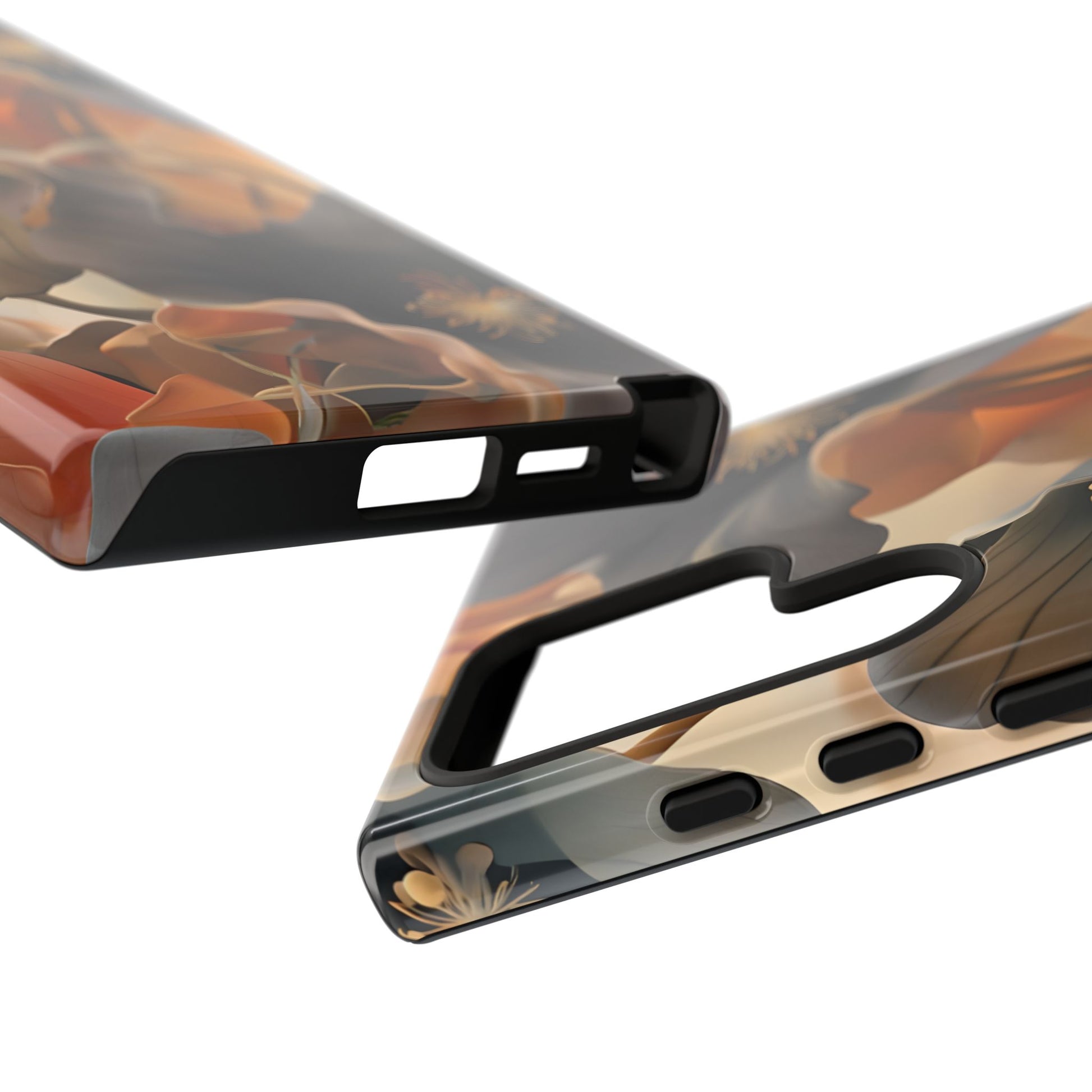 Autumn Ember - Moody Floral Art Samsung Galaxy S24 Ultra Tough Phone Case - Warm Earthy Botanical Design