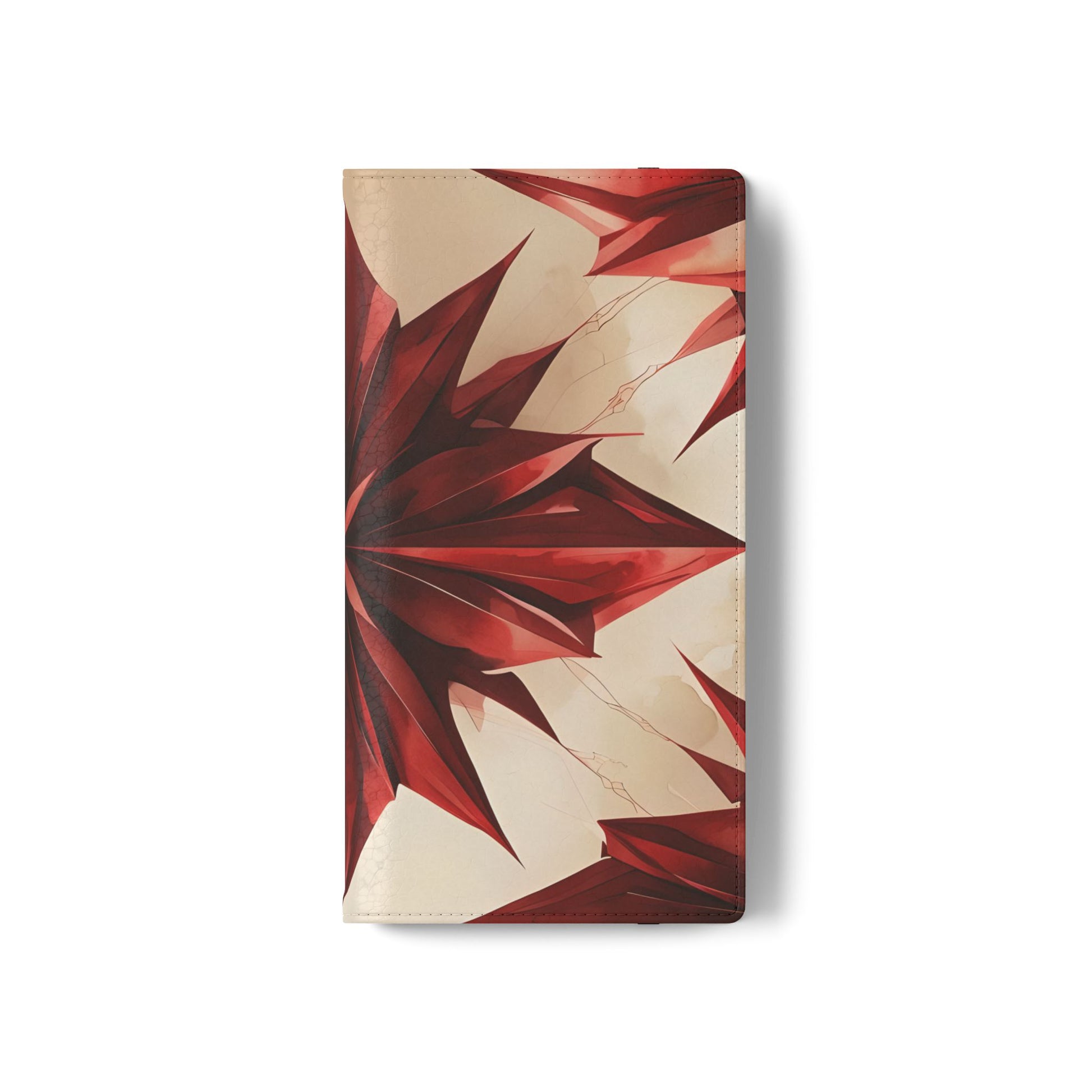 Ruby Compass Samsung Galaxy S22 Ultra Wallet Case - Bold Geometric Flip Cover with Card Slots