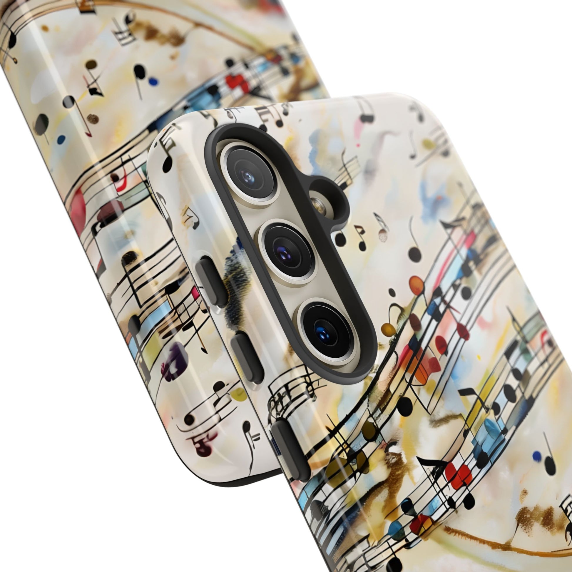 Melodic Flow Abstract Music Notes Tough Case for Samsung Galaxy S24- Premium Shockproof Designer Phone Cover