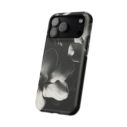 Monochrome Magnolia iPhone MagSafe Case