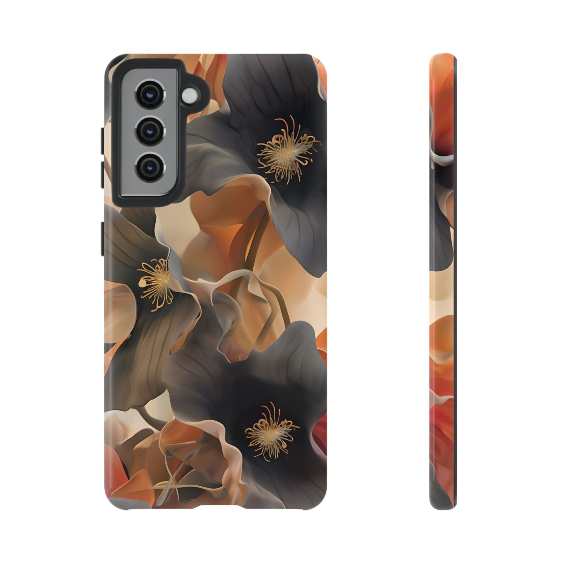 Autumn Ember - Moody Floral Art Samsung Galaxy S21 Tough Phone Case - Warm Earthy Botanical Design