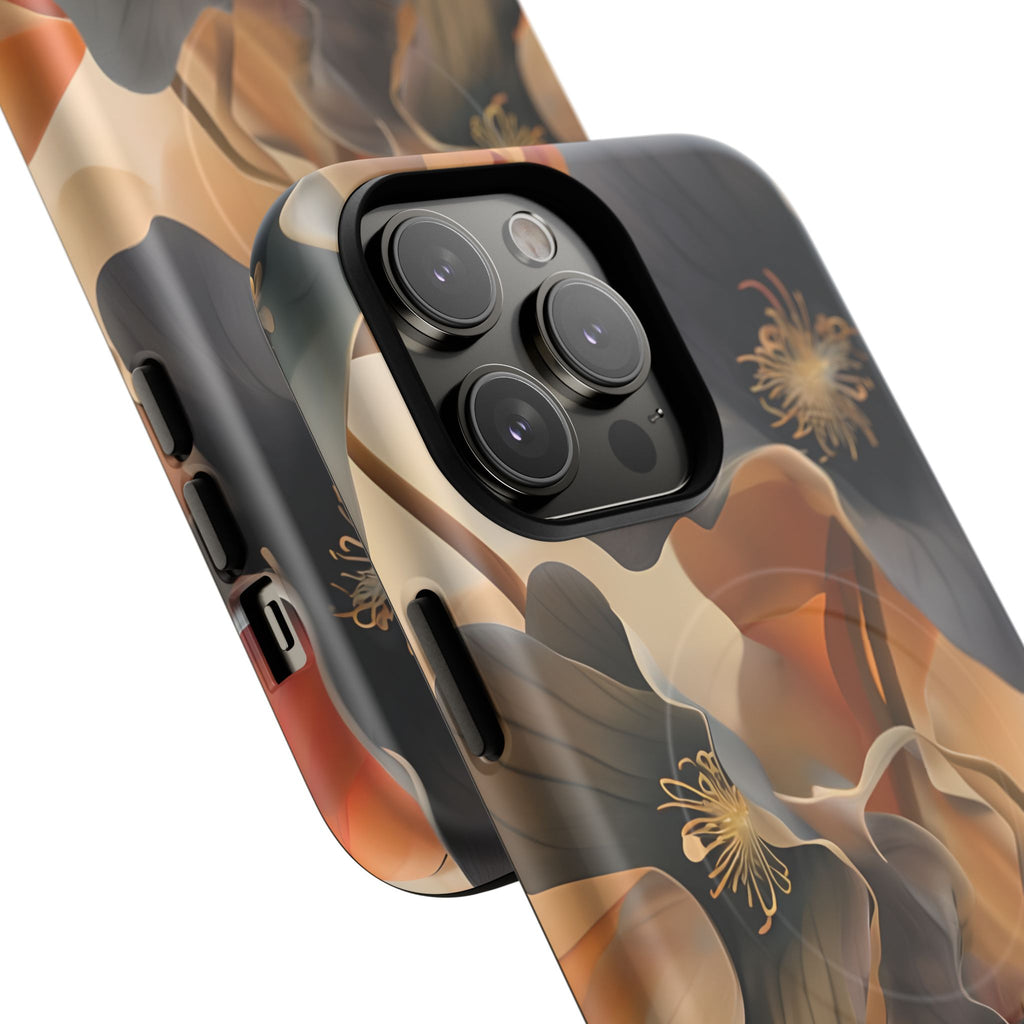 Autumn Ember - Moody Floral Art iPhone 14 Pro Max MagSafe Phone Case -Warm Earthy Botanical Design