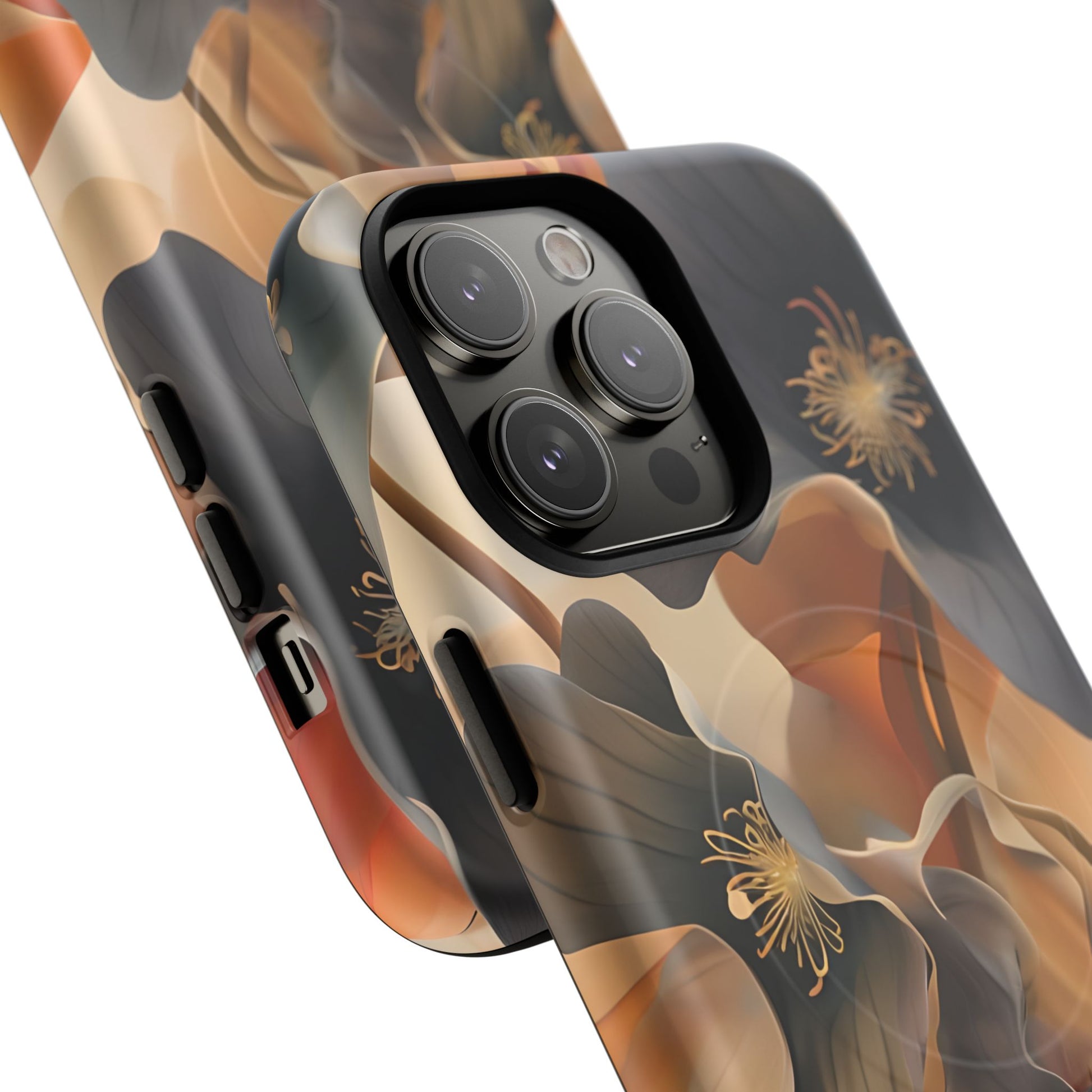 Autumn Ember - Moody Floral Art iPhone 14 Pro Max MagSafe Phone Case -Warm Earthy Botanical Design